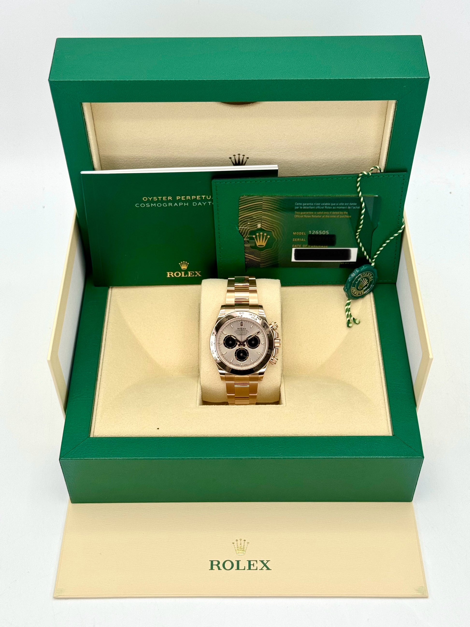 NEW 2024 Rolex Daytona 40mm 126505 Rose Gold Sundust Dial - MyWatchLLC