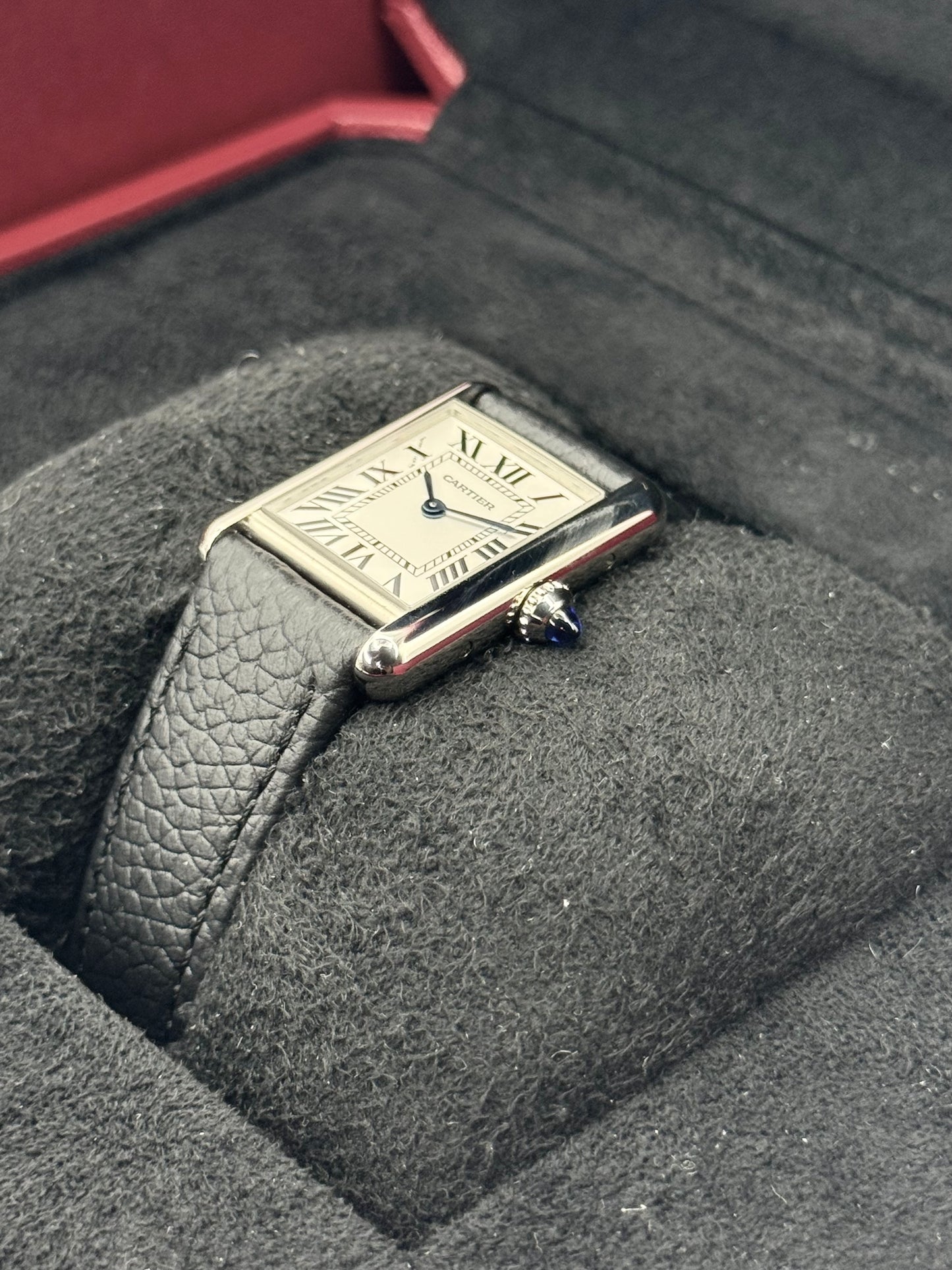 NEW 2024 Cartier Tank 29.5mm WSTA0042 Stainless Steel White Dial - MyWatchLLC