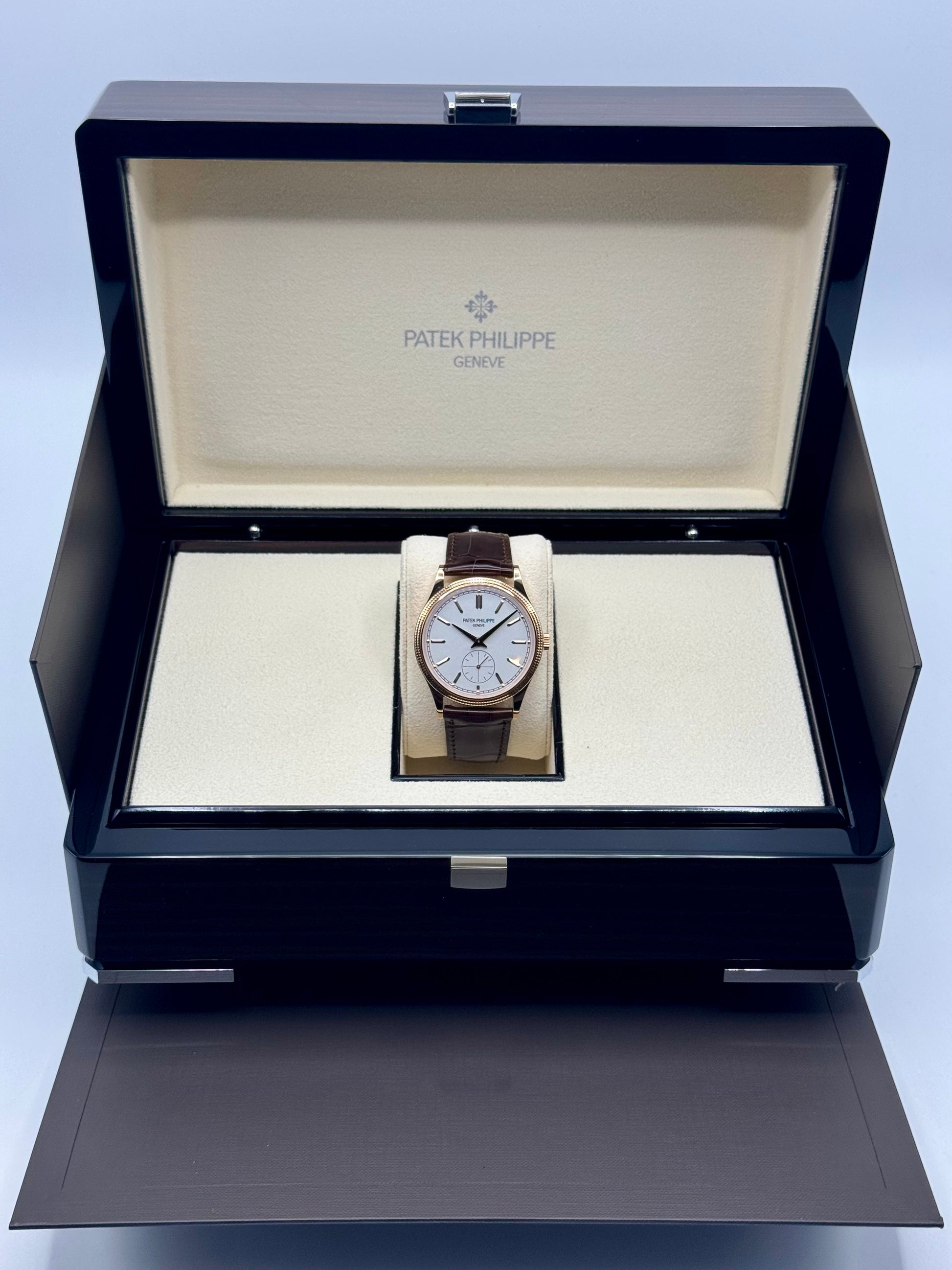 Patek Philippe Calatrava 40mm 6119R Rose Gold White Dial - MyWatchLLC