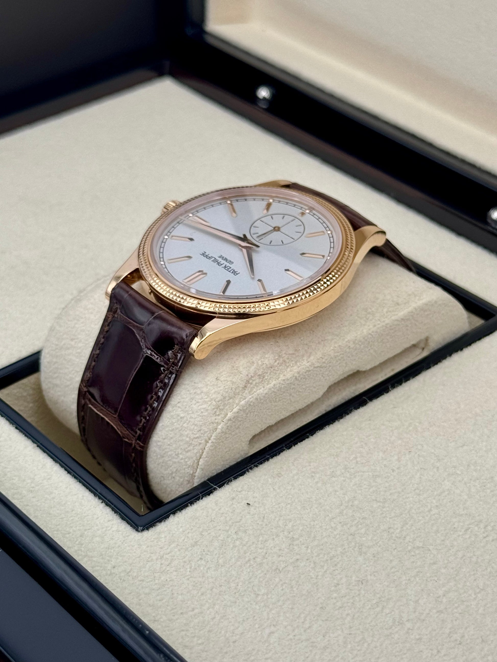 Patek Philippe Calatrava 40mm 6119R Rose Gold White Dial - MyWatchLLC
