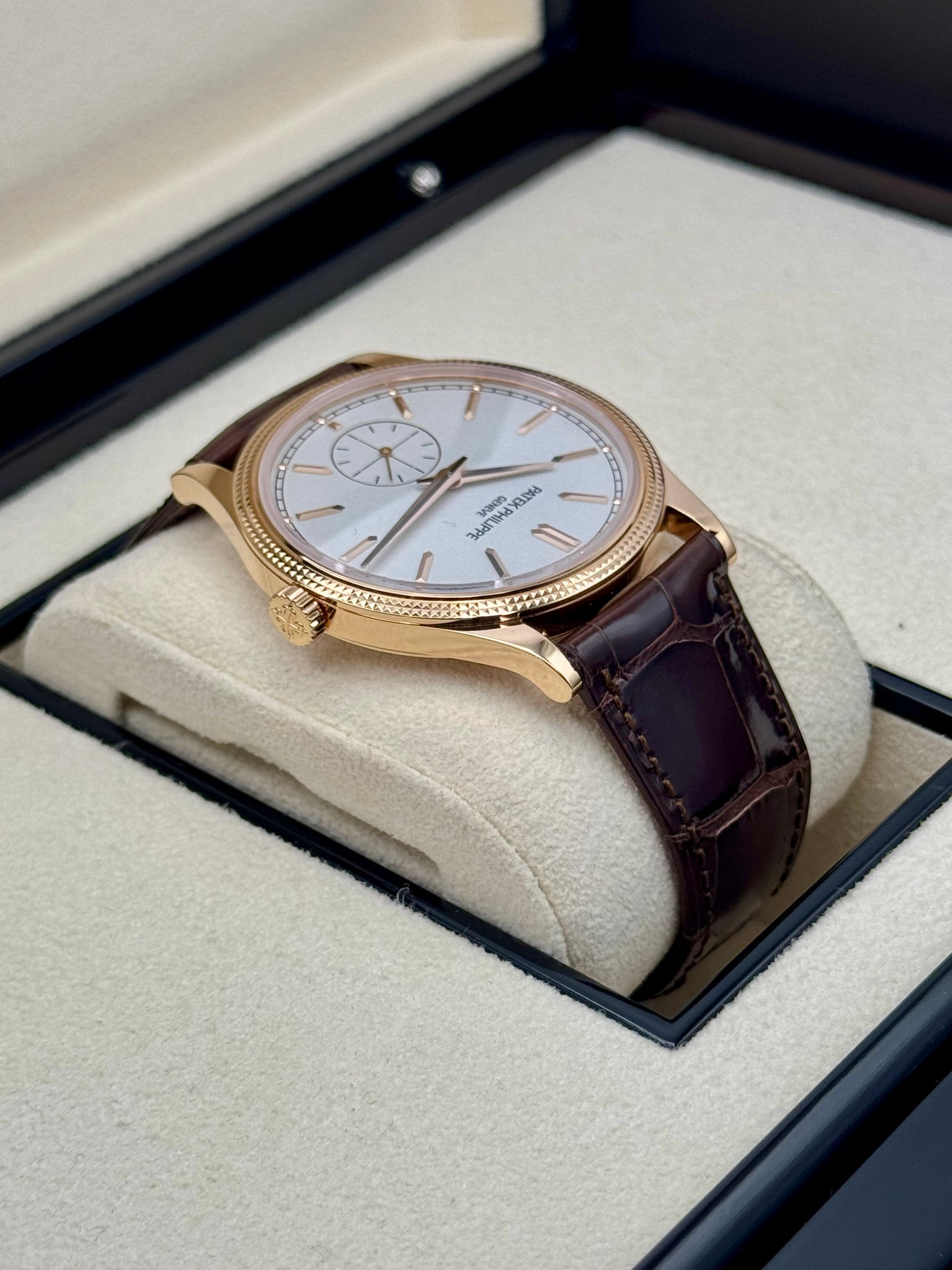 Patek Philippe Calatrava 40mm 6119R Rose Gold White Dial - MyWatchLLC