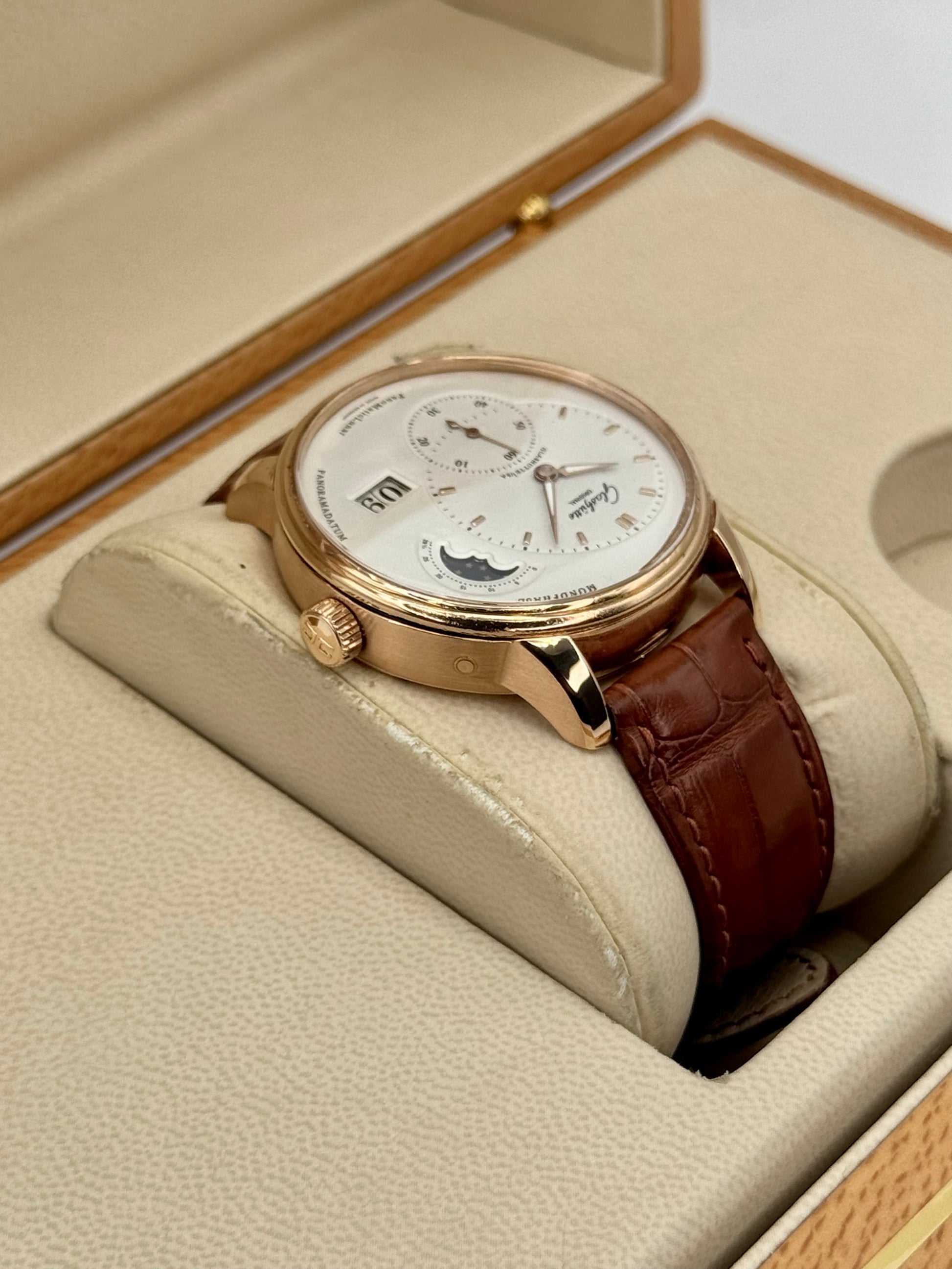 Glashütte Original PanoMaticLunar 40mm 1-90-02-45-35-62 Red Gold - MyWatchLLC