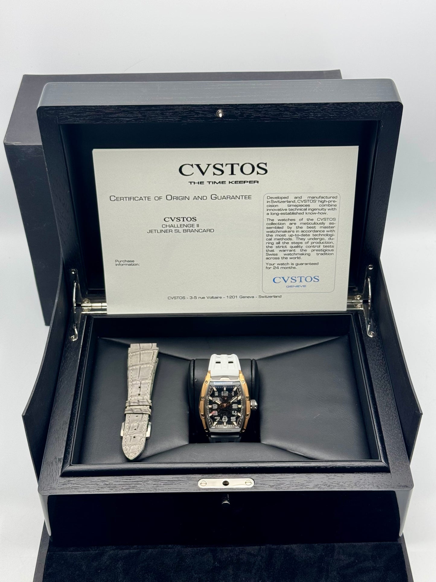 Cvstos Challenge II JetLiner SL Brancard 41mm Rose Gold & Titanium Skeleton - MyWatchLLC