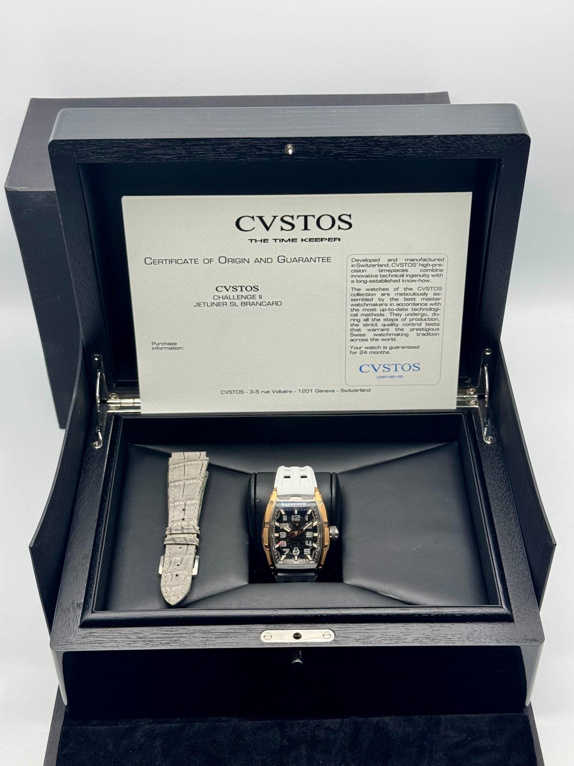 Cvstos Challenge II JetLiner SL Brancard 41mm Rose Gold & Titanium Skeleton - MyWatchLLC