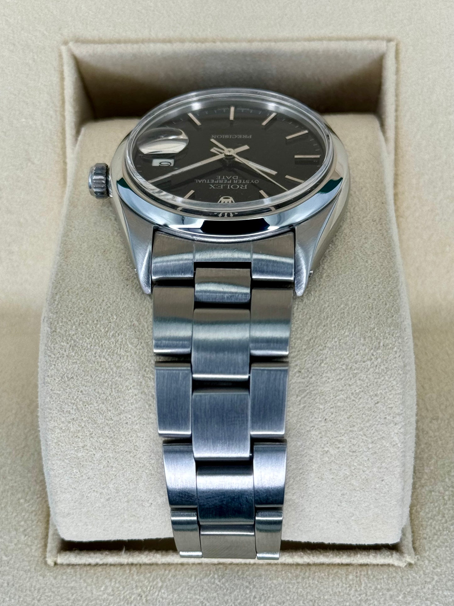 Rolex Oyster Date 34mm 6694 Black Dial - MyWatchLLC