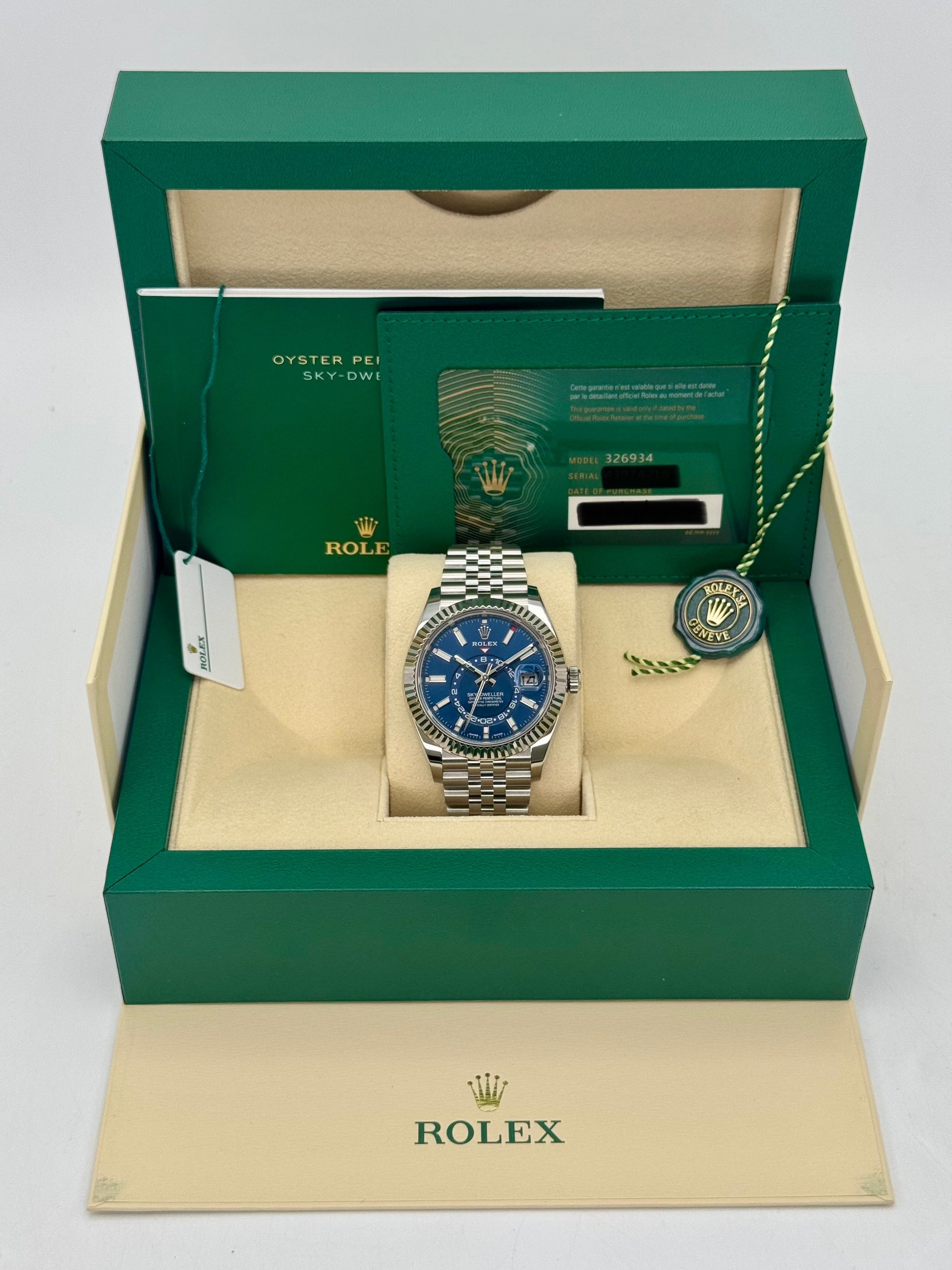 2022 Sky-Dweller 42mm 326934 Stainless Steel Jubilee Blue Dial - MyWatchLLC