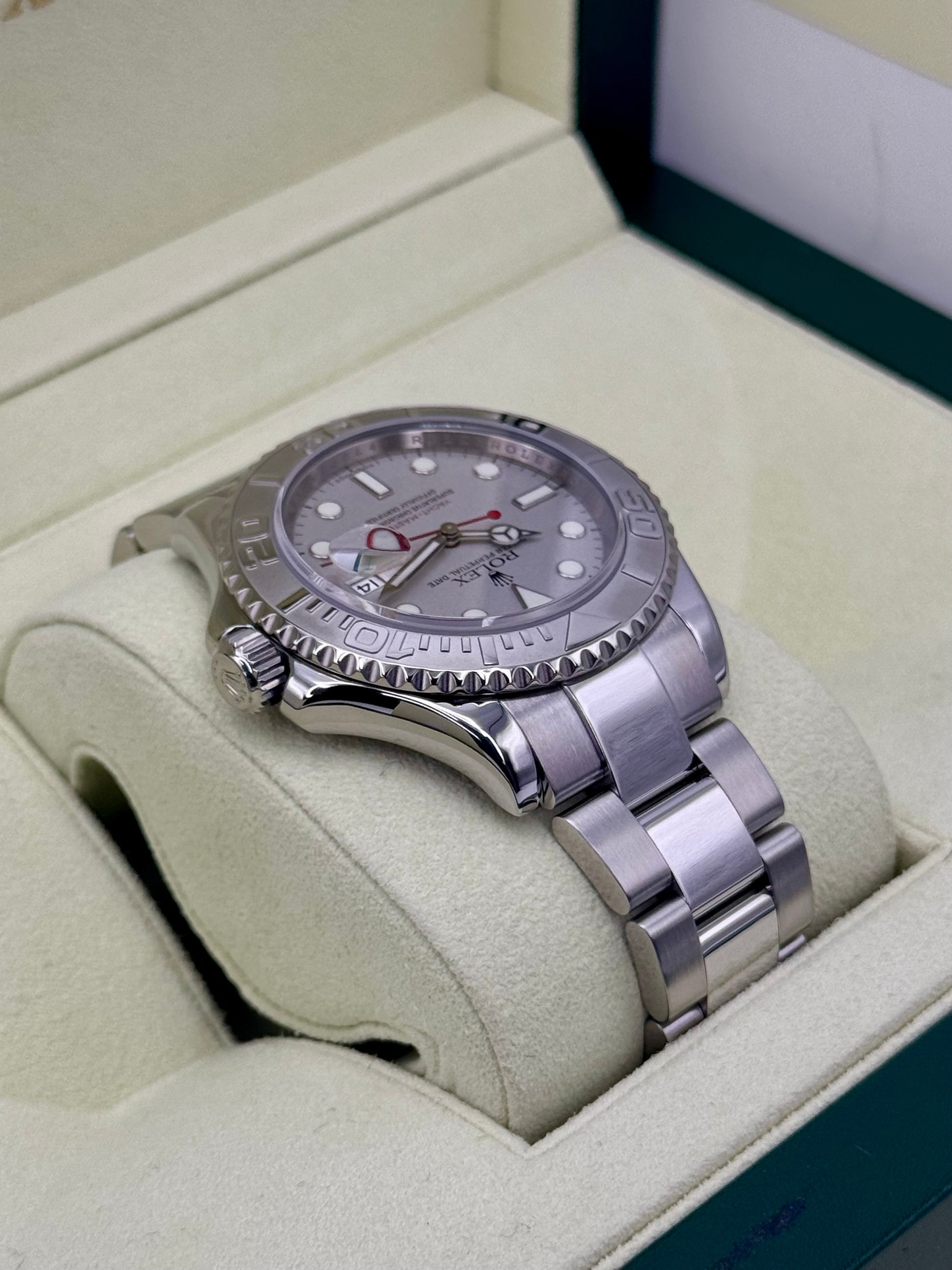 2010 Rolex Yacht-Master 40mm 16622 Platinum Bezel and Dial - MyWatchLLC