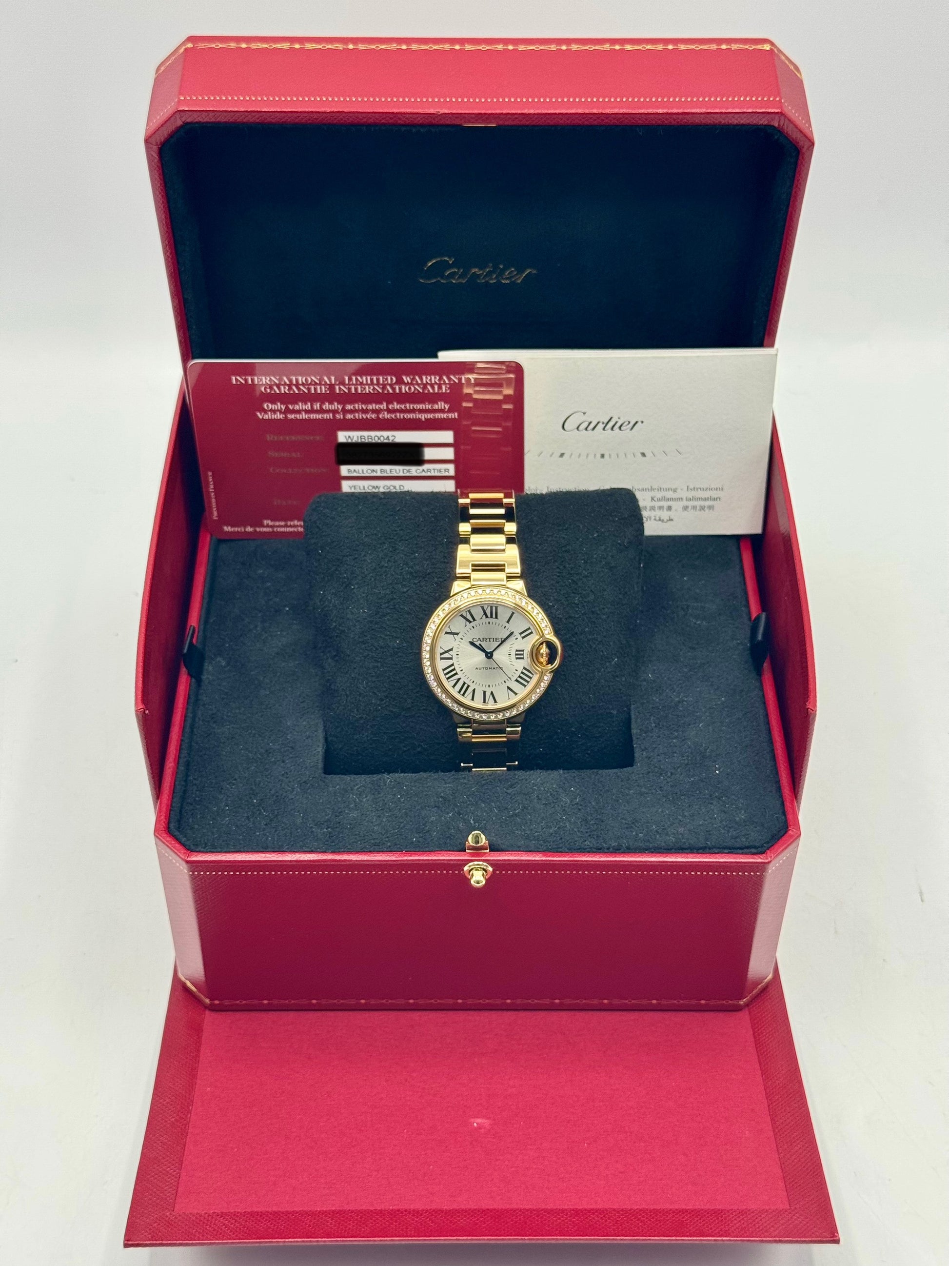 2021 Cartier Ballon Bleu De Cartier 33mm WJBB0042 Silver Dial - MyWatchLLC