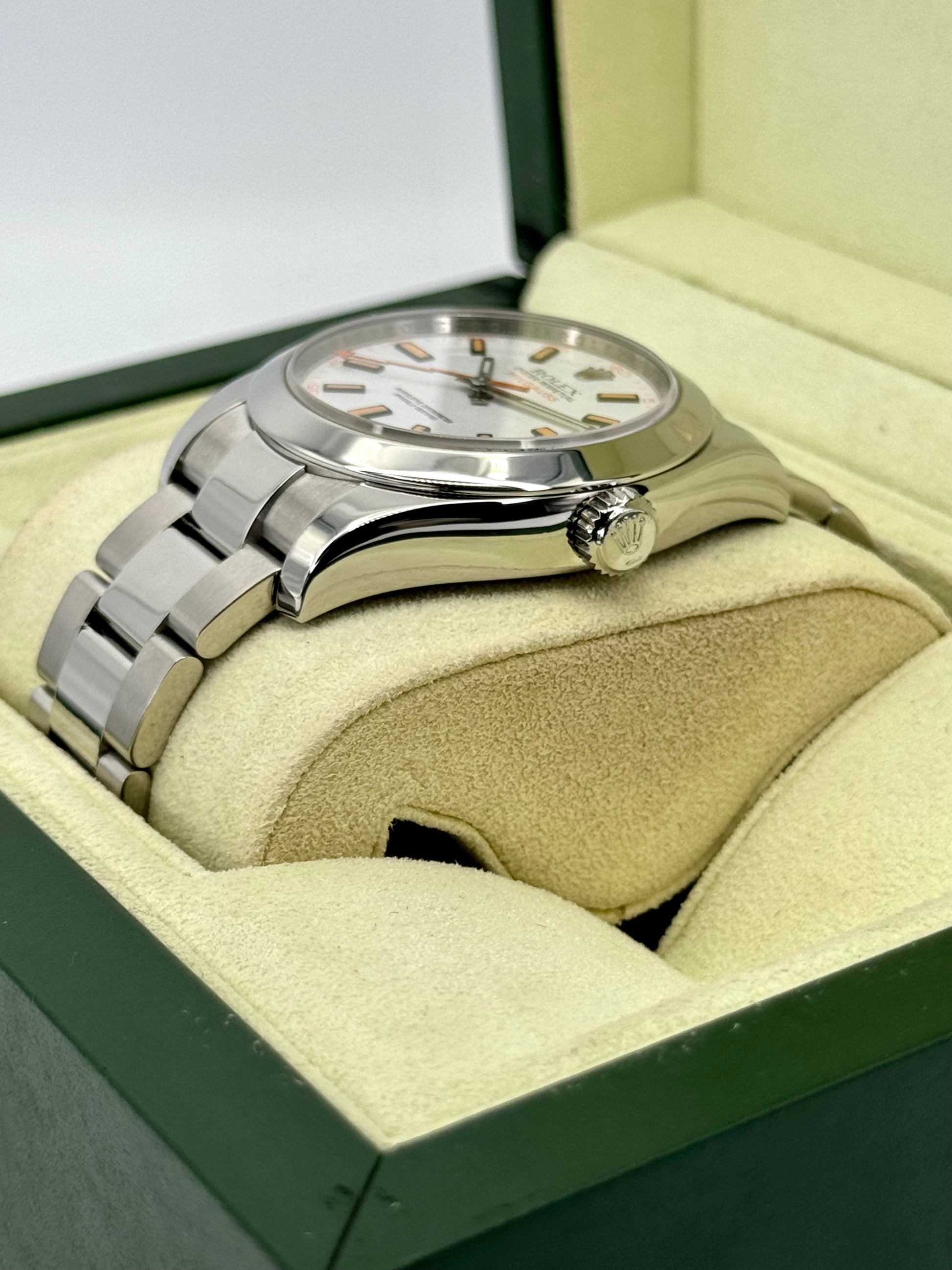 2008 Rolex Milgauss 40mm 116400 Stainless Steel White Dial - MyWatchLLC