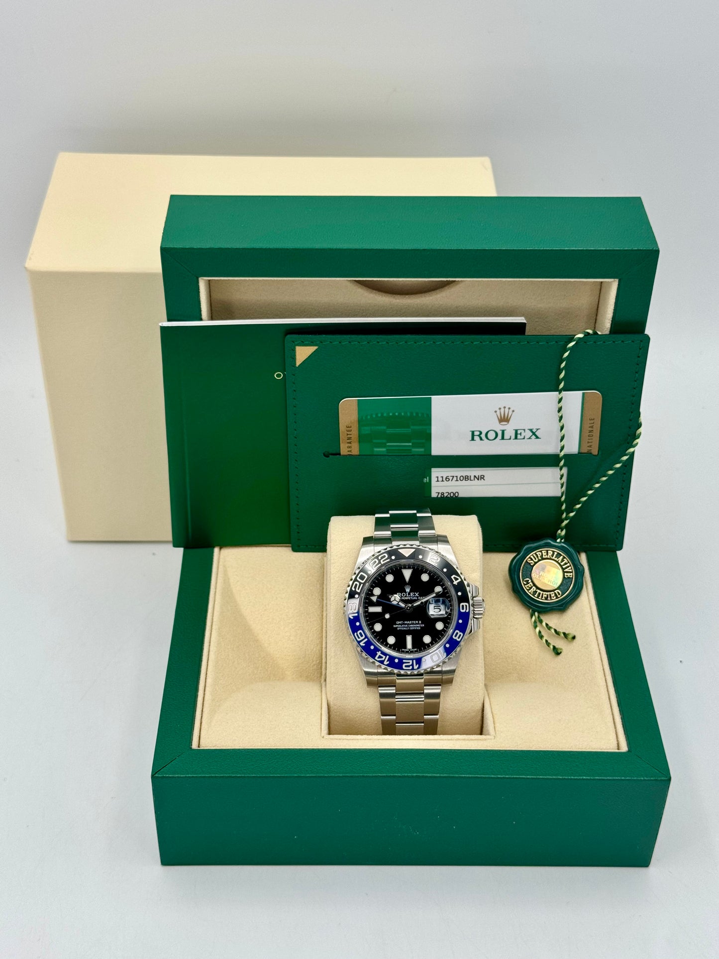 2019 Rolex GMT-Master II "Batman" 40mm 116710BLNR Oyster - MyWatchLLC