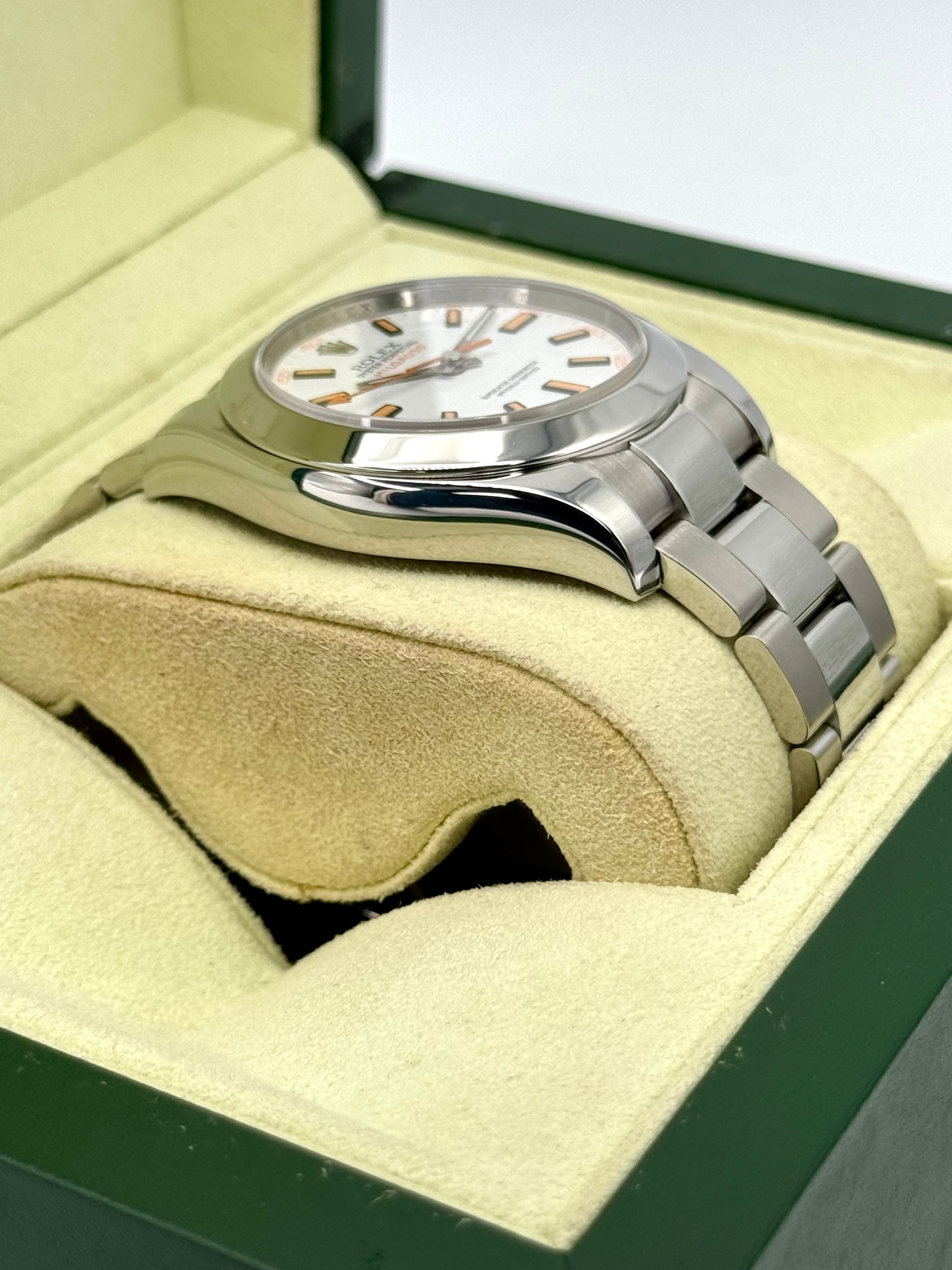 2008 Rolex Milgauss 40mm 116400 Stainless Steel White Dial - MyWatchLLC