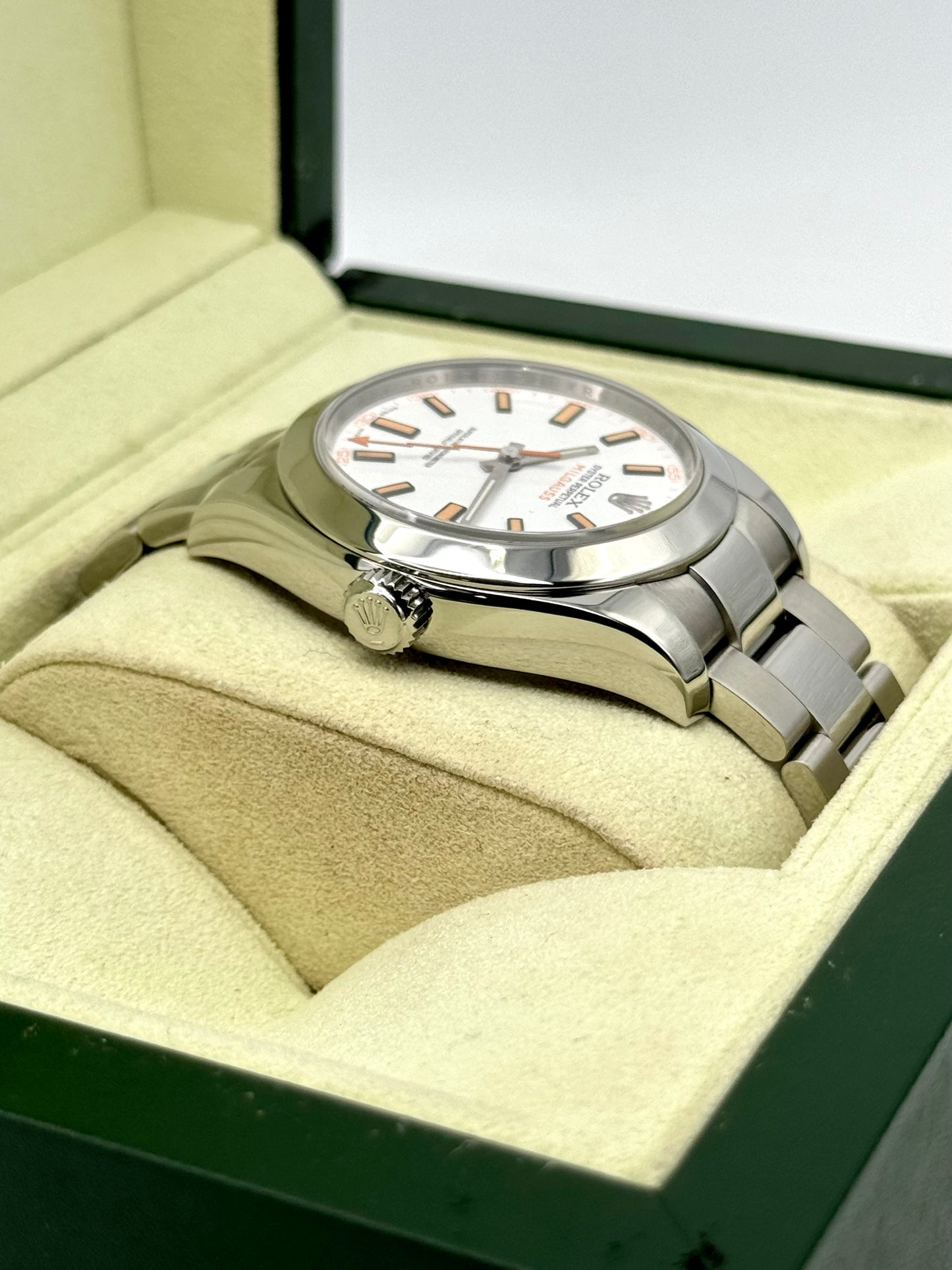 2008 Rolex Milgauss 40mm 116400 Stainless Steel White Dial - MyWatchLLC