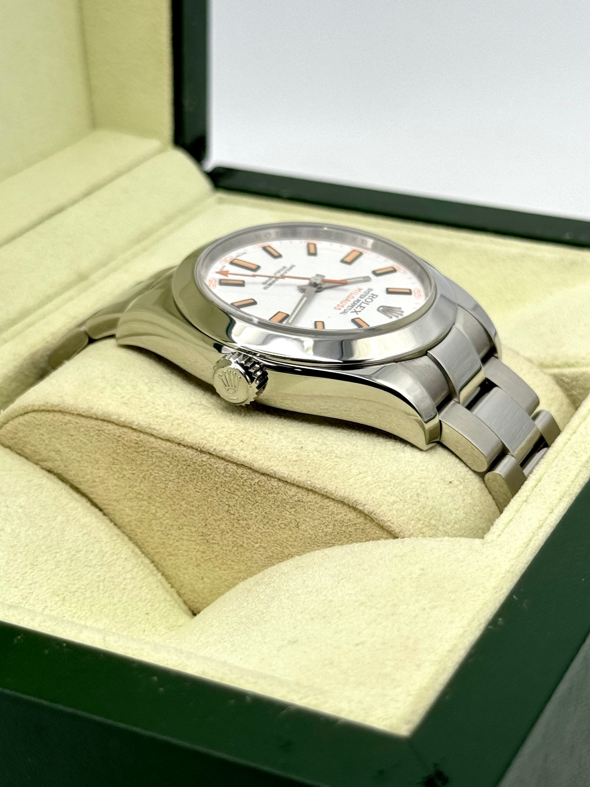 2008 Rolex Milgauss 40mm 116400 Stainless Steel White Dial - MyWatchLLC