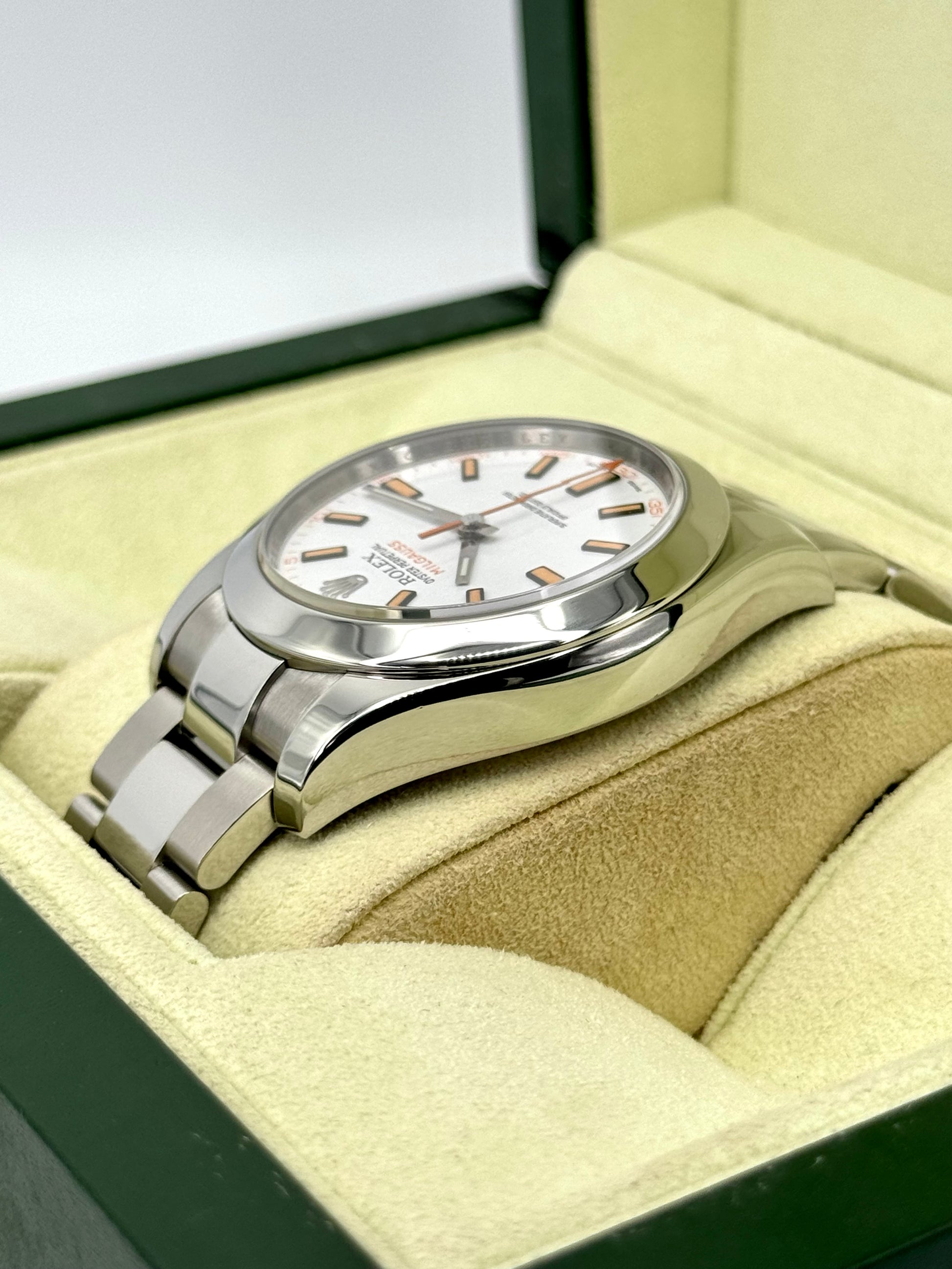 2008 Rolex Milgauss 40mm 116400 Stainless Steel White Dial - MyWatchLLC