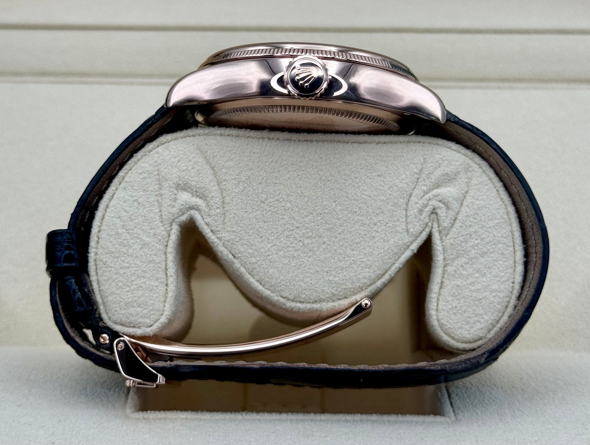 2018 Rolex Cellini Moonphase 39mm 50535 Rose Gold White Dial - MyWatchLLC