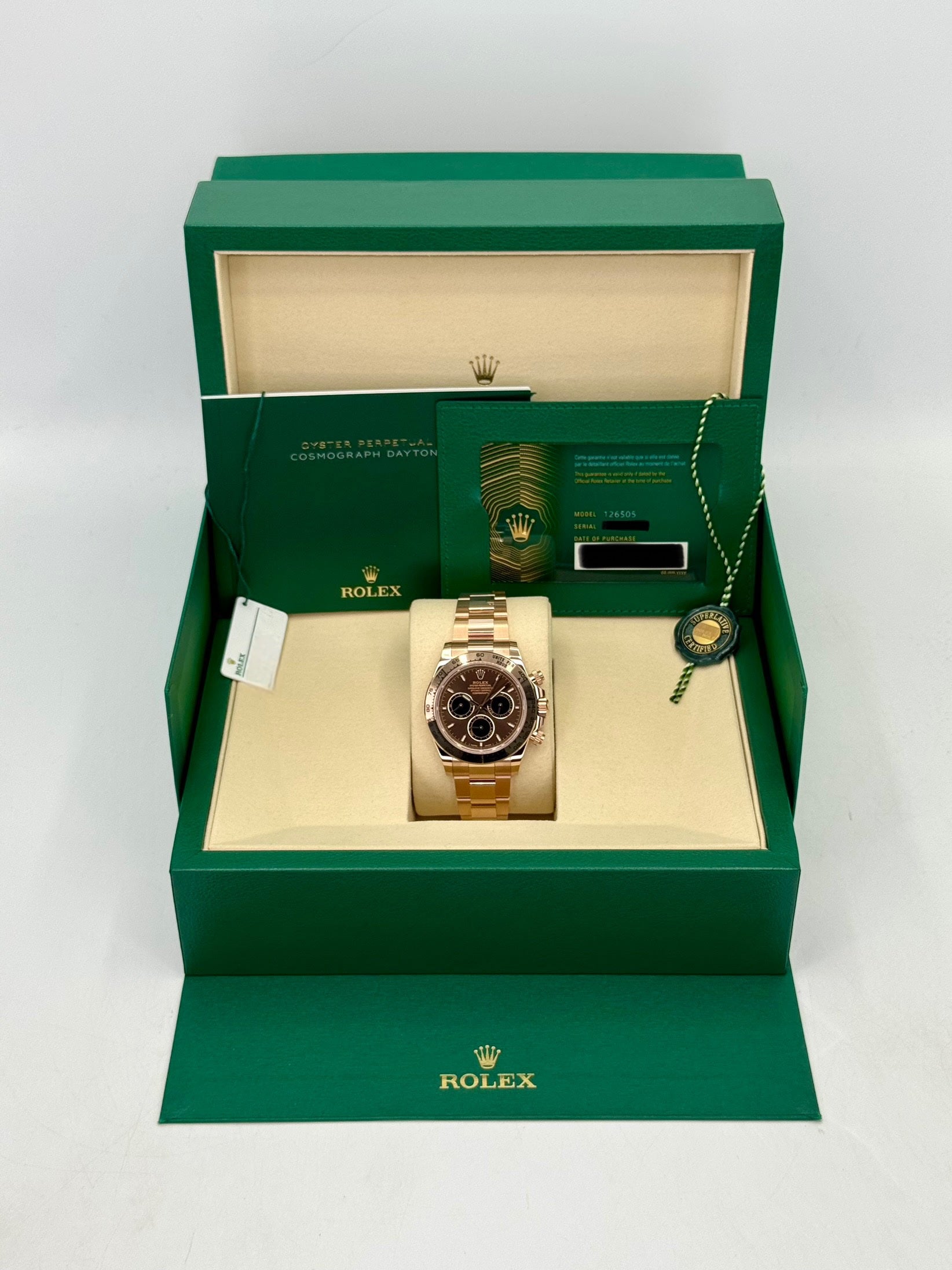 NEW 2025 Rolex Daytona 40mm 126505 Rose Gold Chocolate Dial - MyWatchLLC
