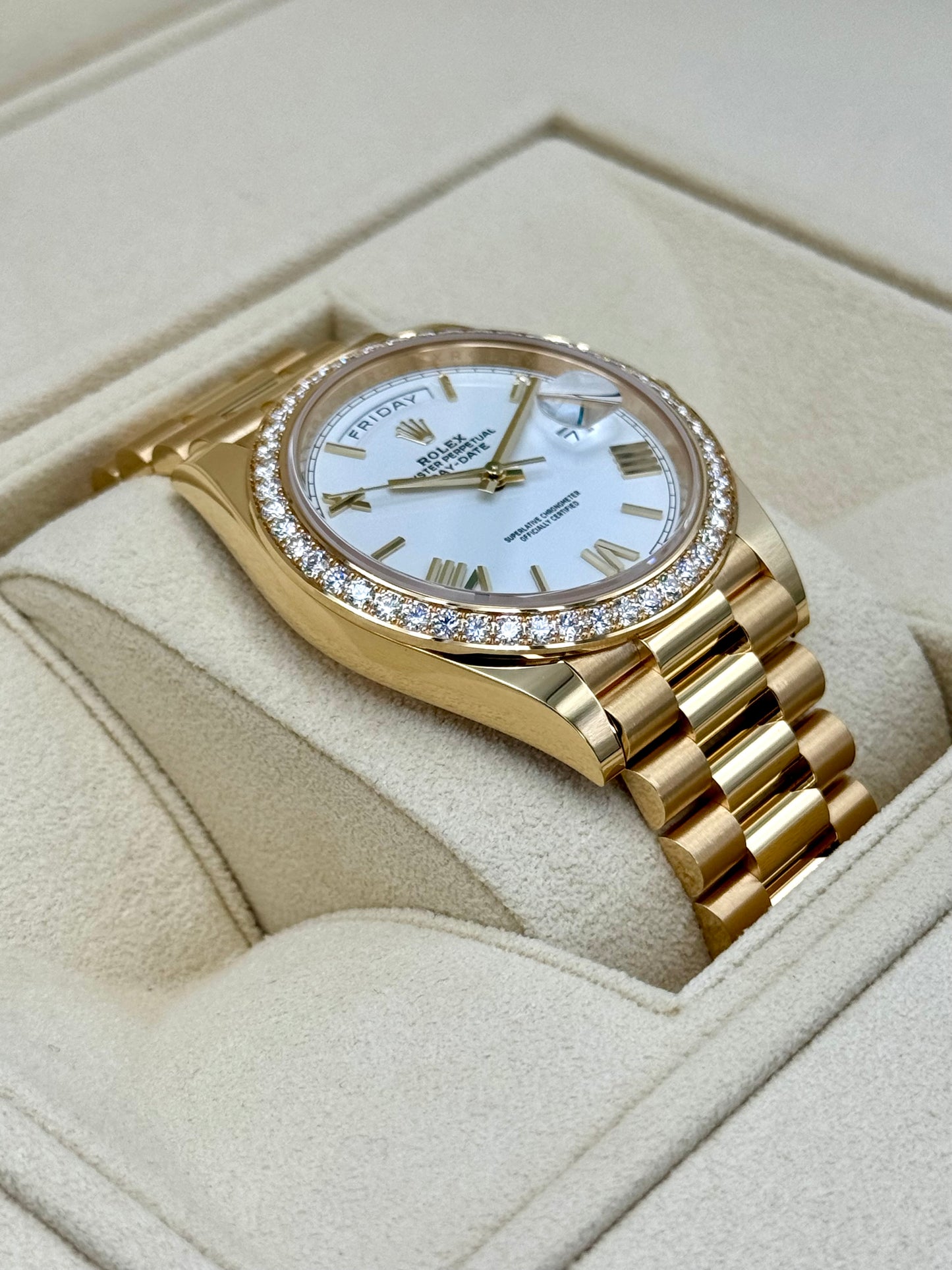 New 2024 Rolex Day-Date 40mm 228348RBR Presidential White Dial - MyWatchLLC