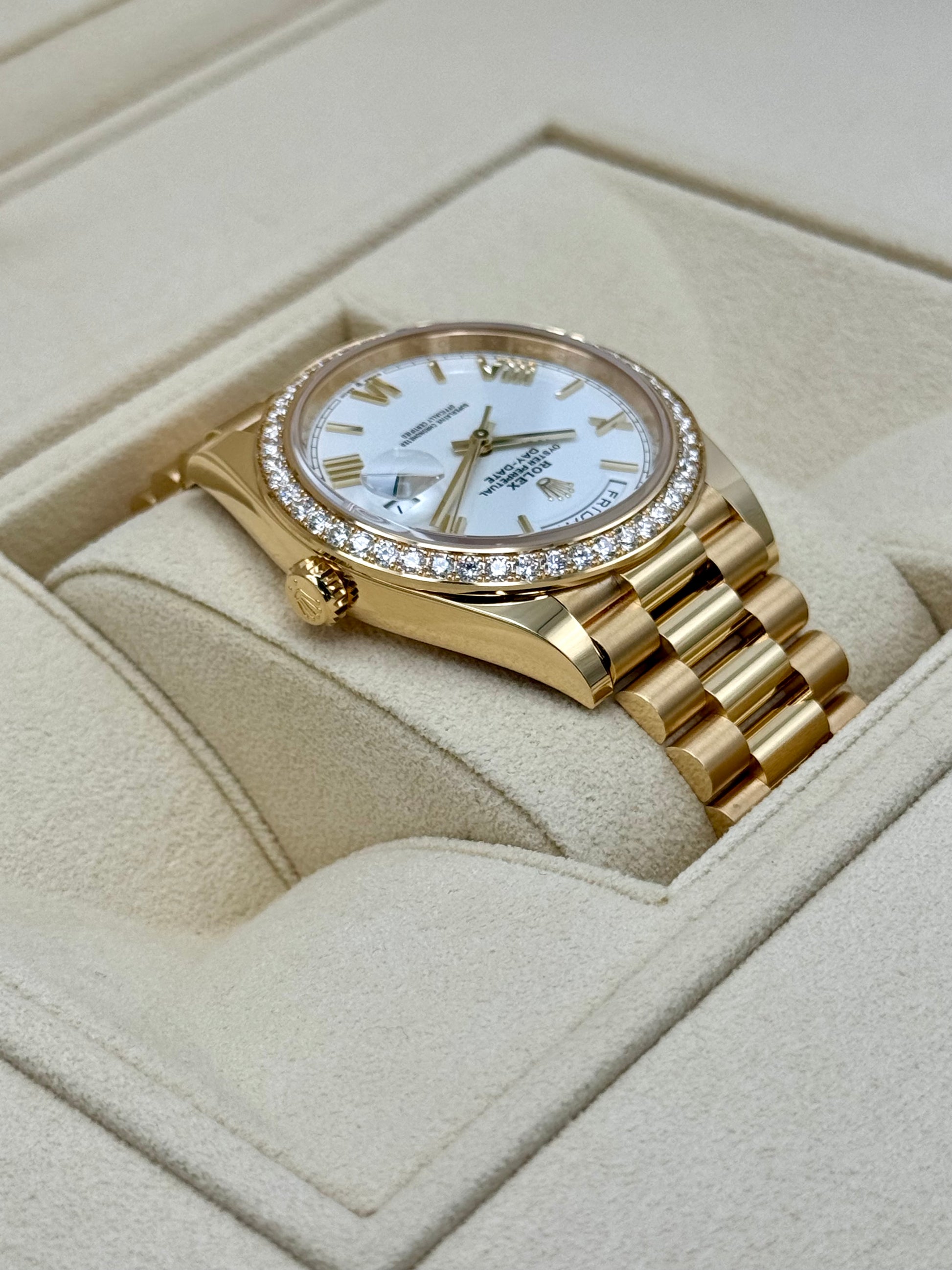 New 2024 Rolex Day-Date 40mm 228348RBR Presidential White Dial - MyWatchLLC