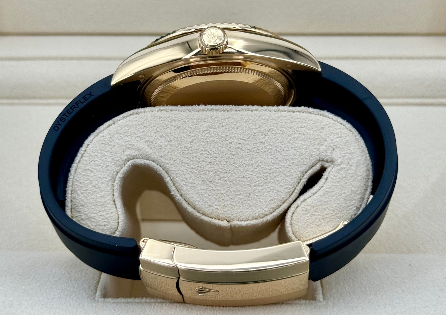 2022 Rolex Sky-Dweller 42mm 326238 Yellow Gold Oysterflex Black Dial - MyWatchLLC