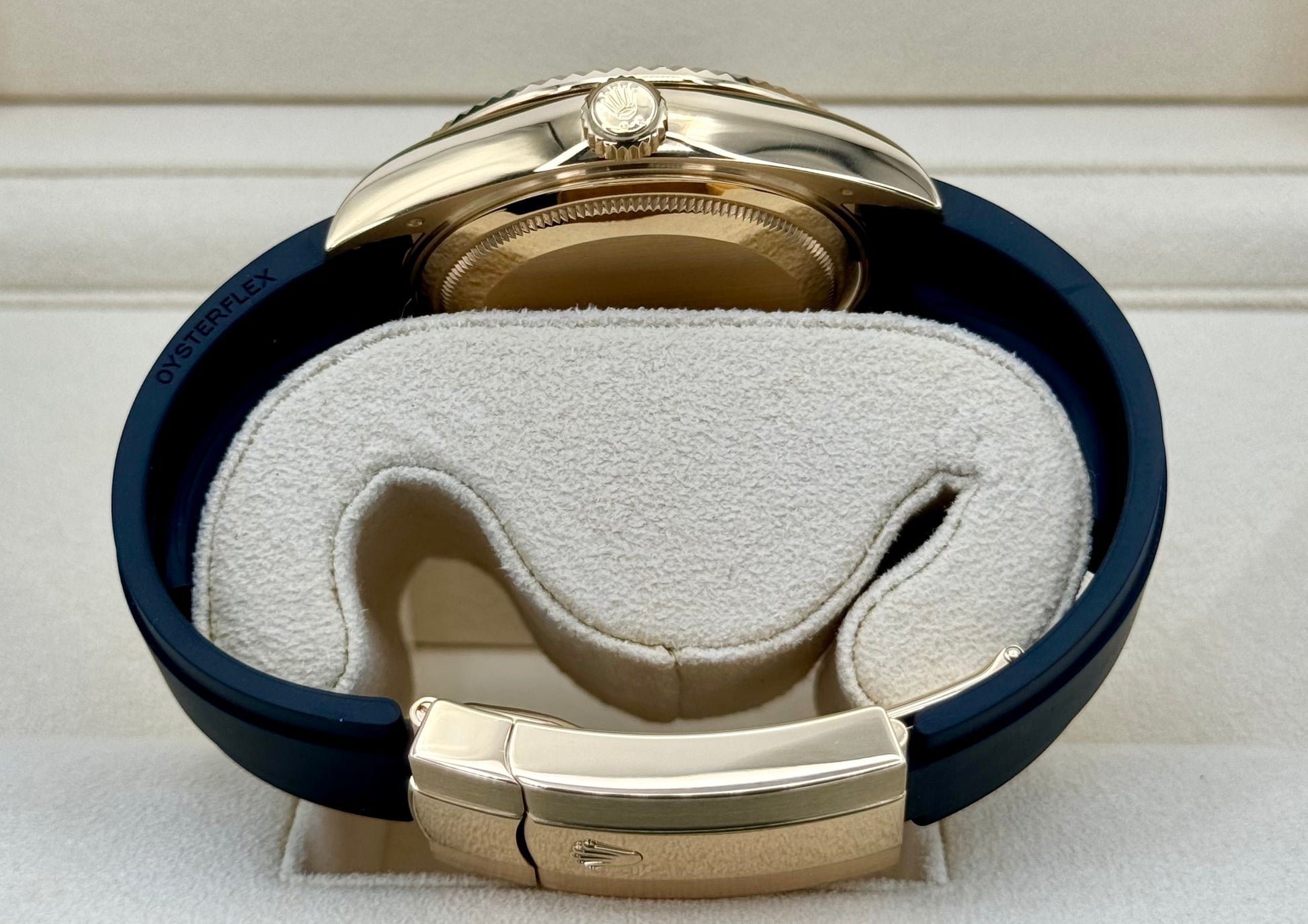 2022 Rolex Sky-Dweller 42mm 326238 Yellow Gold Oysterflex Black Dial - MyWatchLLC