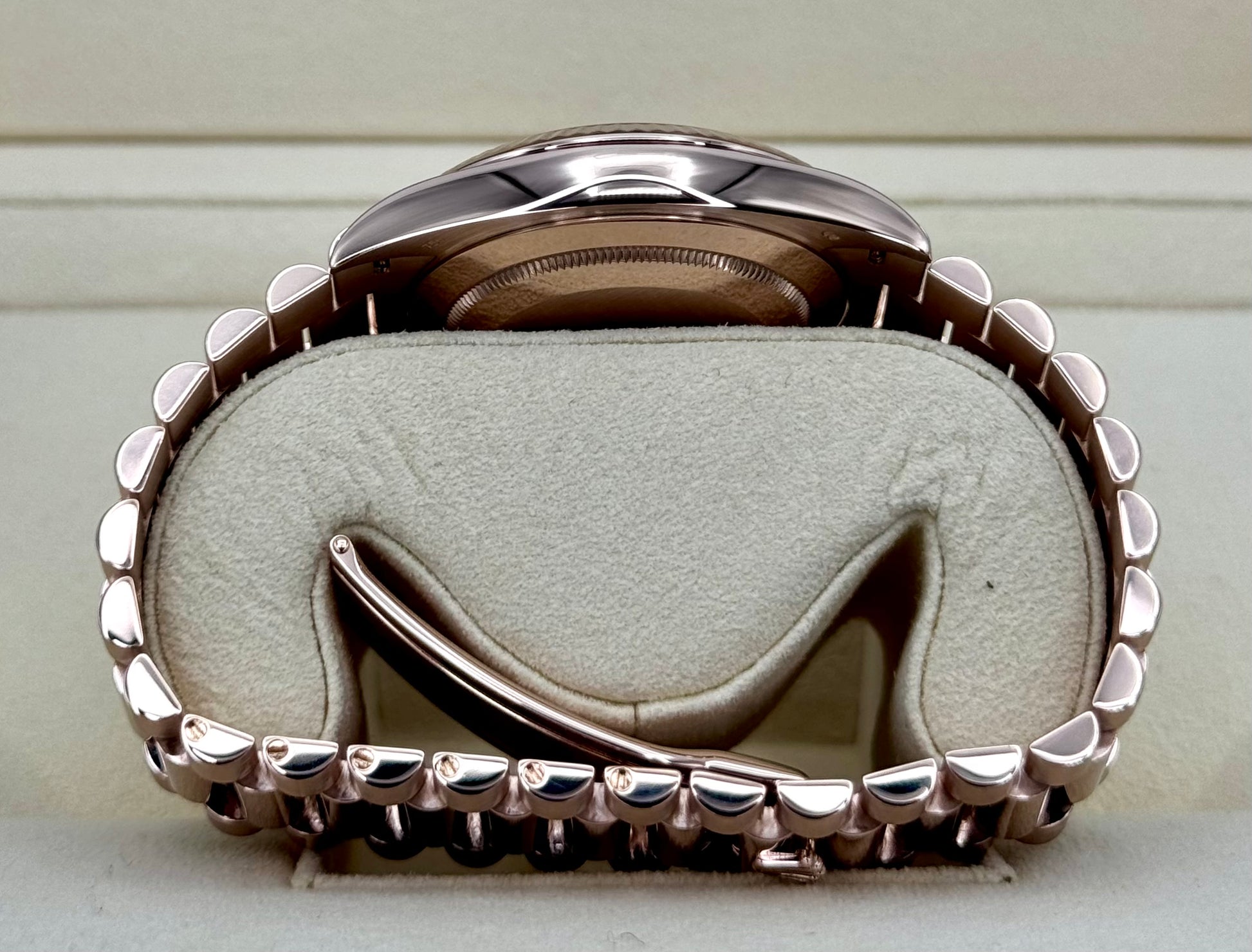 2019 Rolex Day-Date 40mm 228235 Presidential Rose Gold Olive Dial - MyWatchLLC