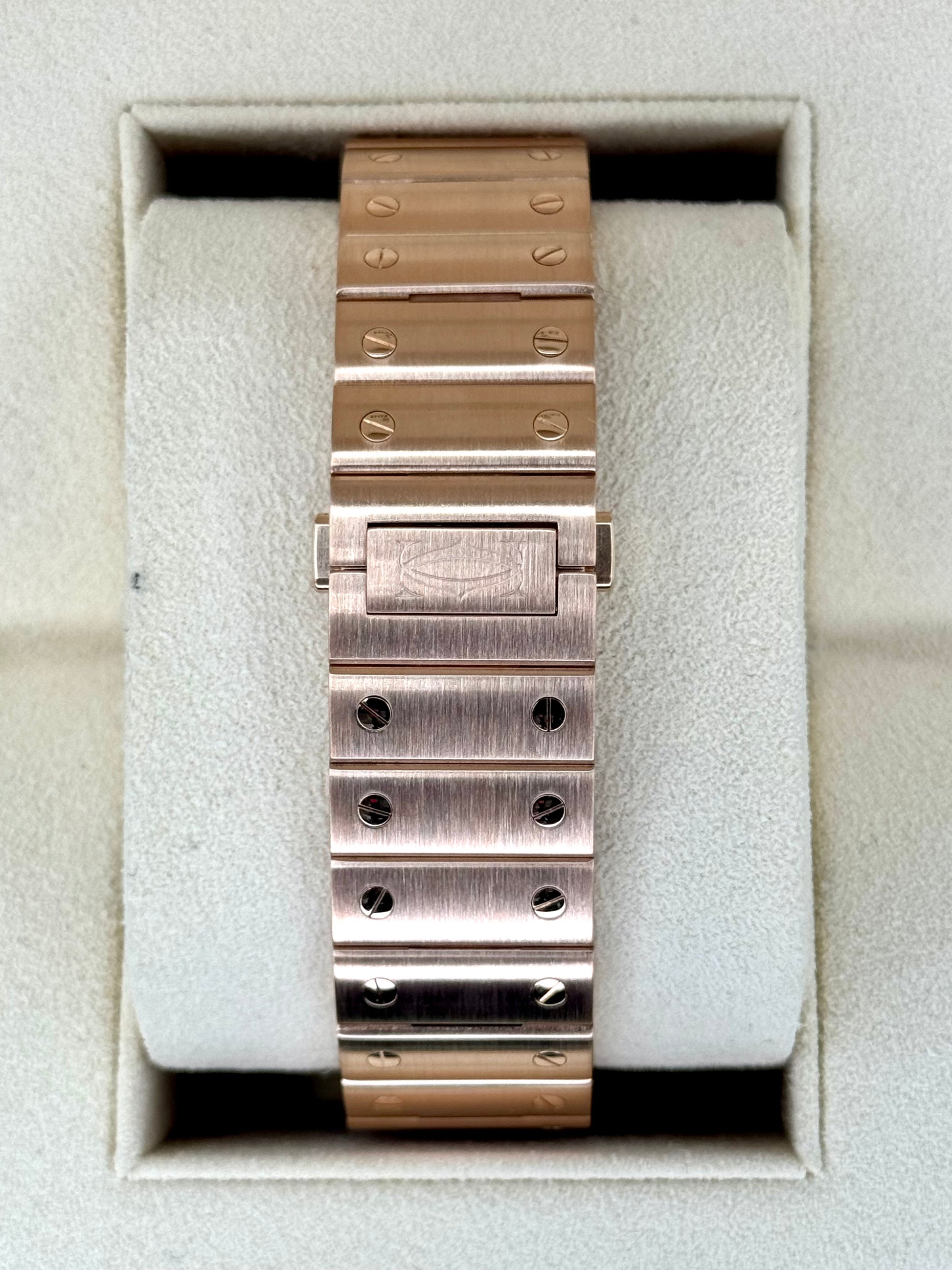 2020 Santos De Cartier 39.8mm WHSA0016 Rose Gold Skeleton Dial - MyWatchLLC