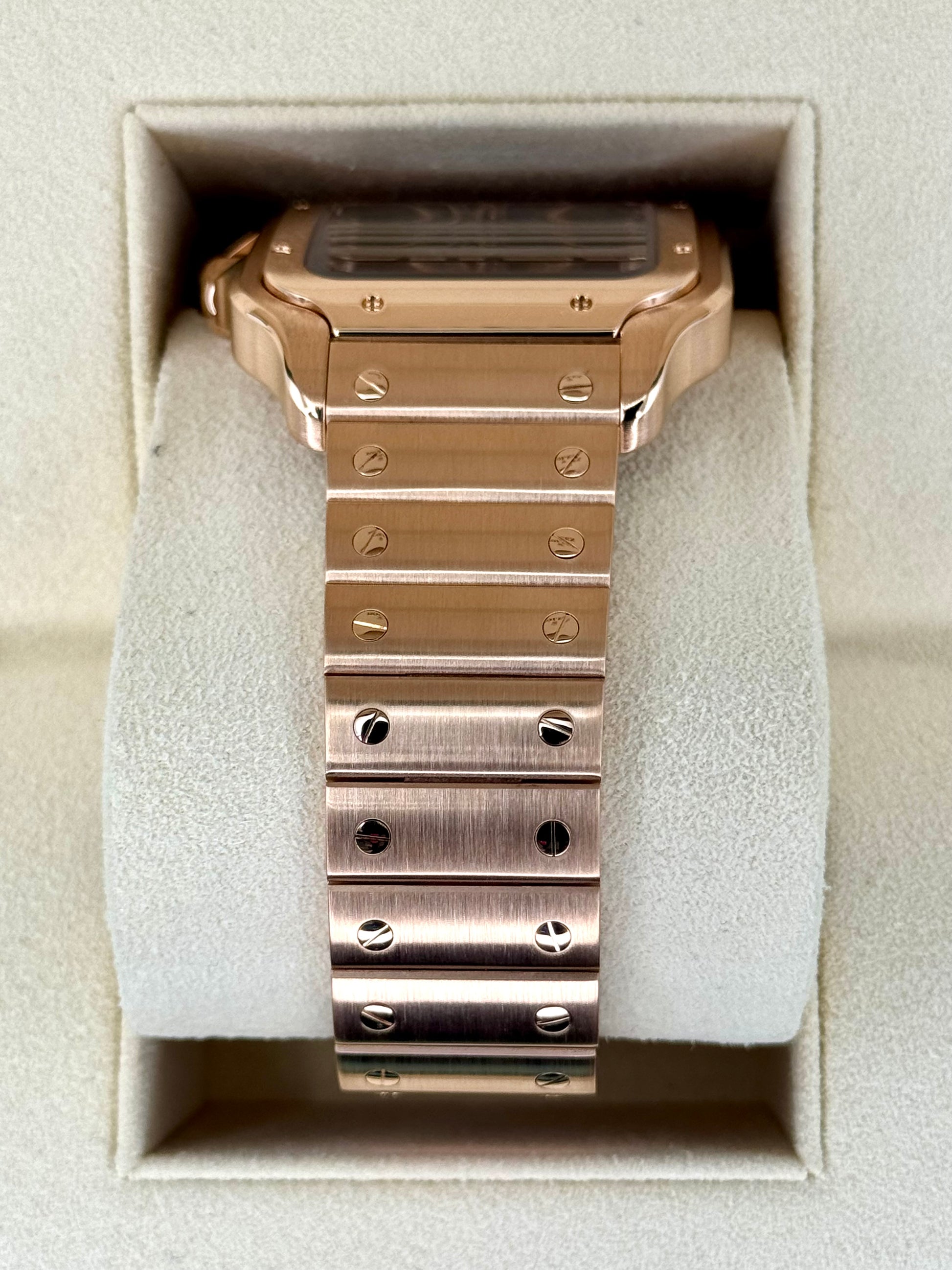 2020 Santos De Cartier 39.8mm WHSA0016 Rose Gold Skeleton Dial - MyWatchLLC