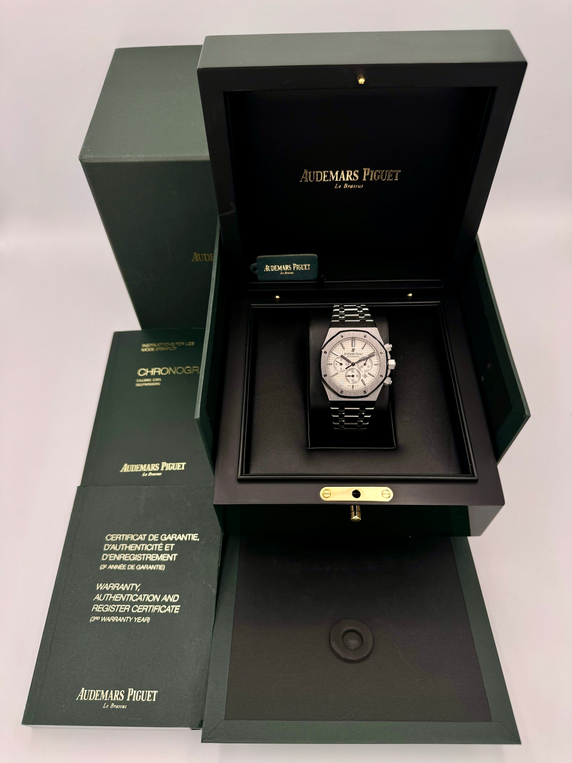 2016 Audemars Piguet Royal Oak Chronograph 41mm 26320ST White Dial - MyWatchLLC