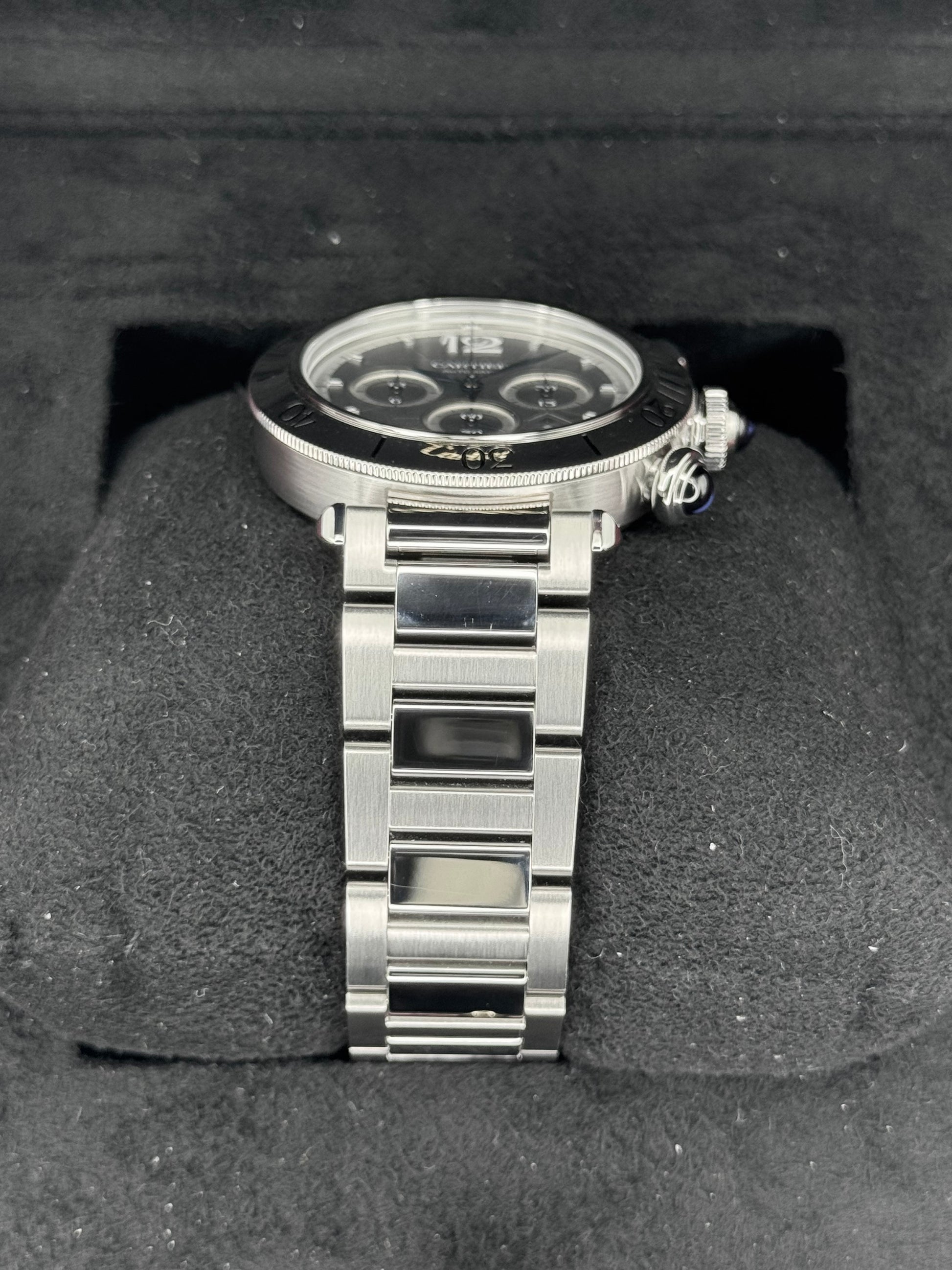 NEW 2023 Cartier Pasha 41mm Wspa0027 Chronograph Grey Dial - MyWatchLLC