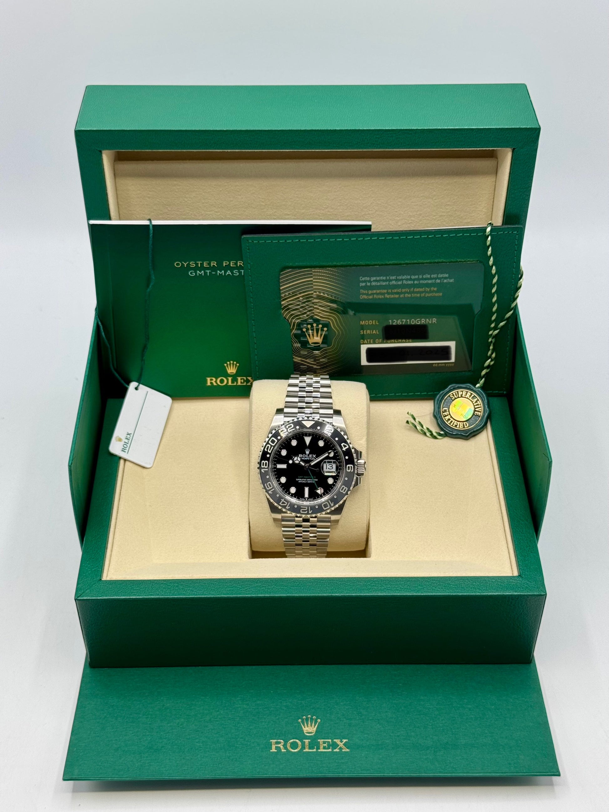 NEW 2025 Rolex GMT-Master II "Bruce Wayne" 40mm 126710GRNR Jubilee - MyWatchLLC