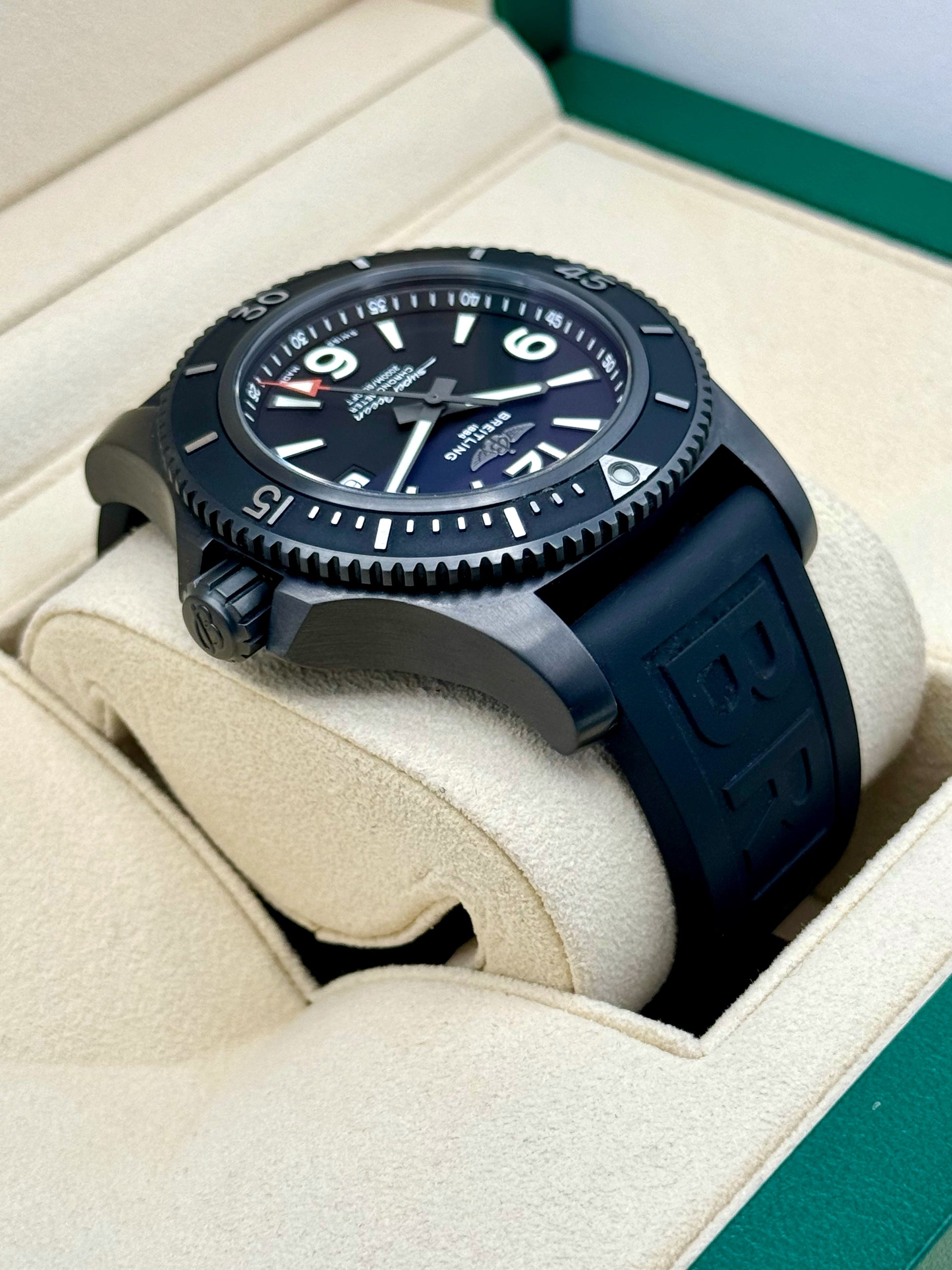 2022 Breitling Superocean Automatic 46mm M17368 Black Dial - MyWatchLLC