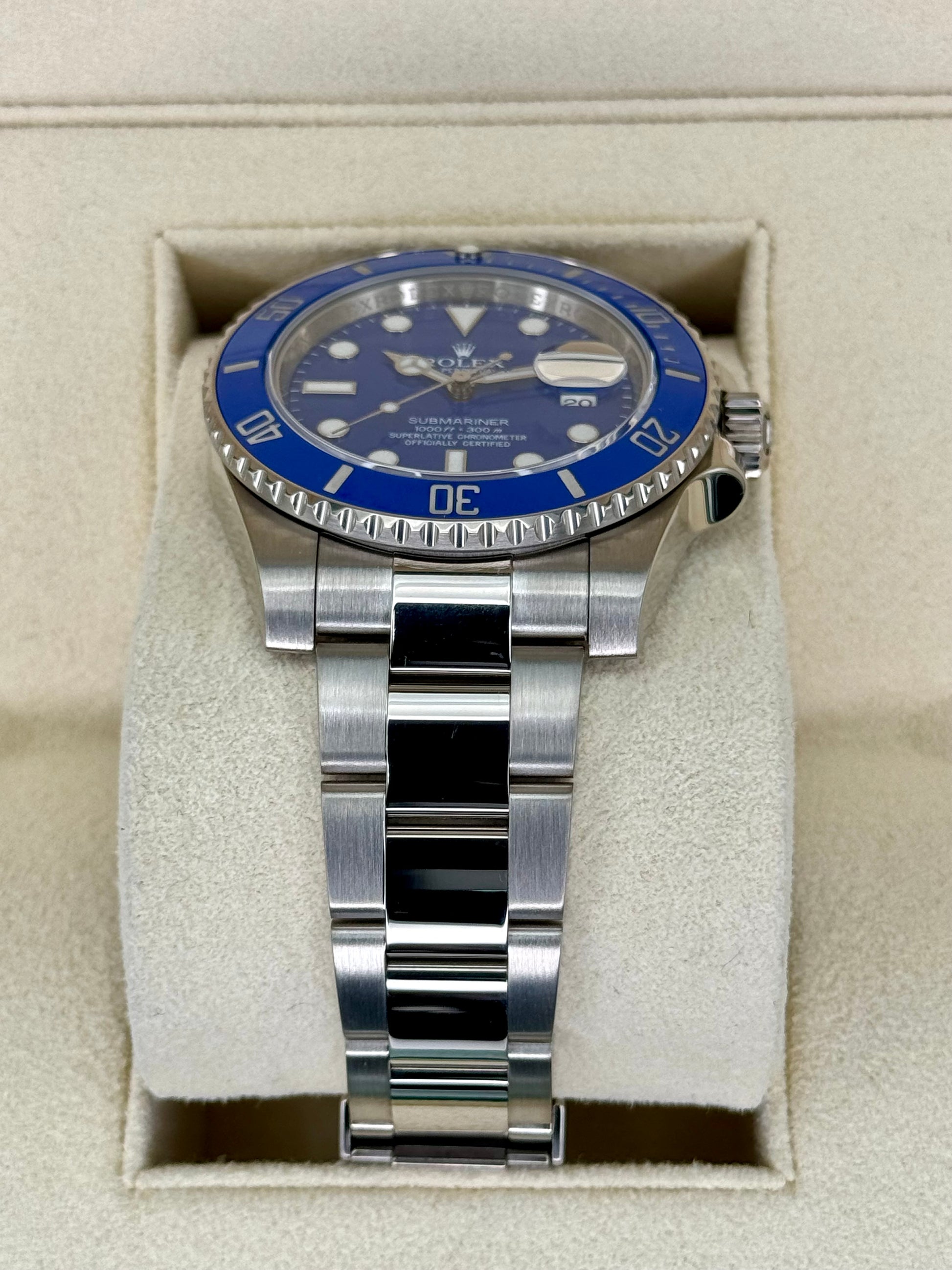 2012 Rolex Submariner Date "Smurf" 40mm 116619 White Gold Blue Dial - MyWatchLLC