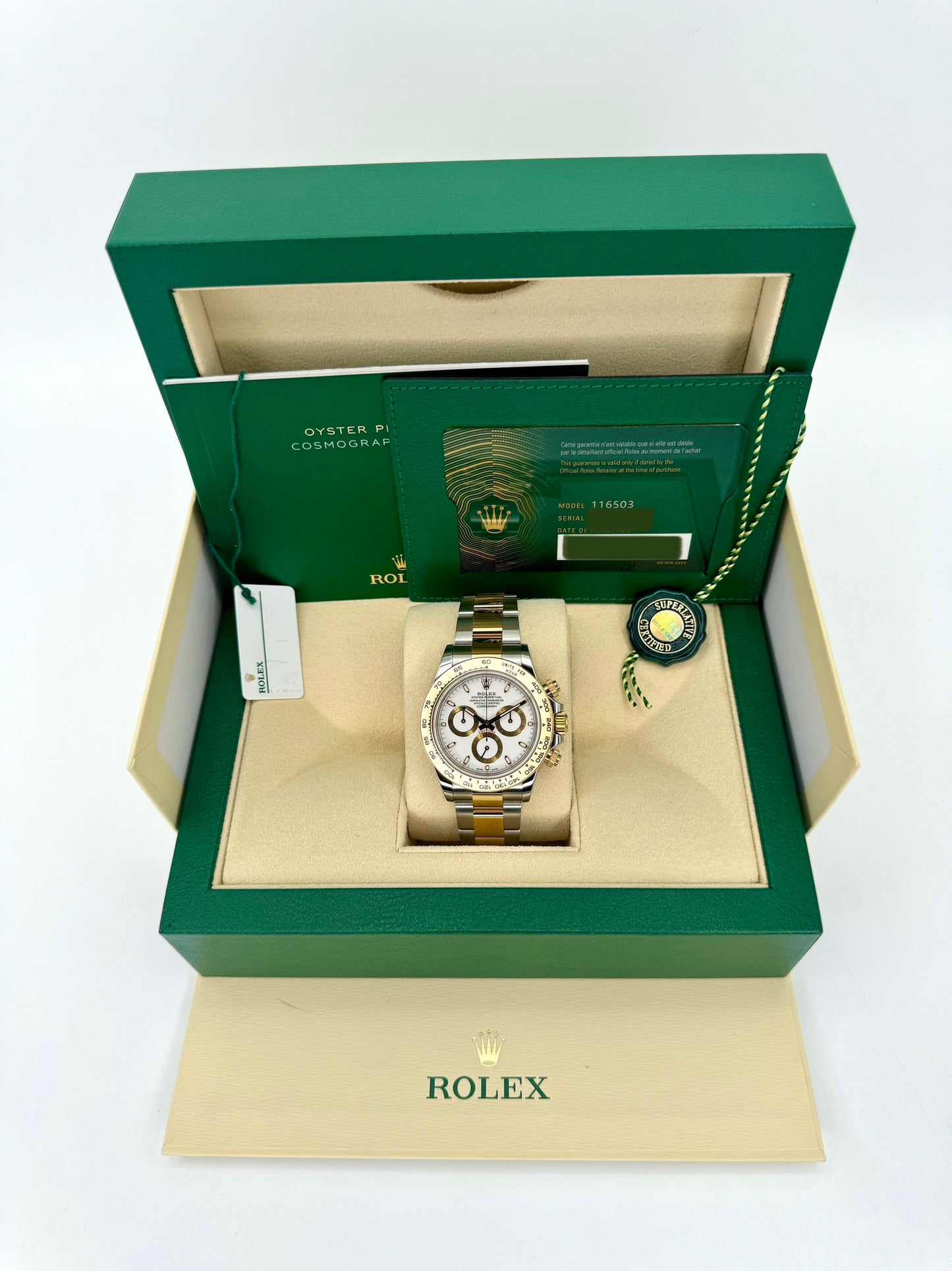2023 Rolex Daytona 40mm 116503 Two-Tone White Dial - MyWatchLLC