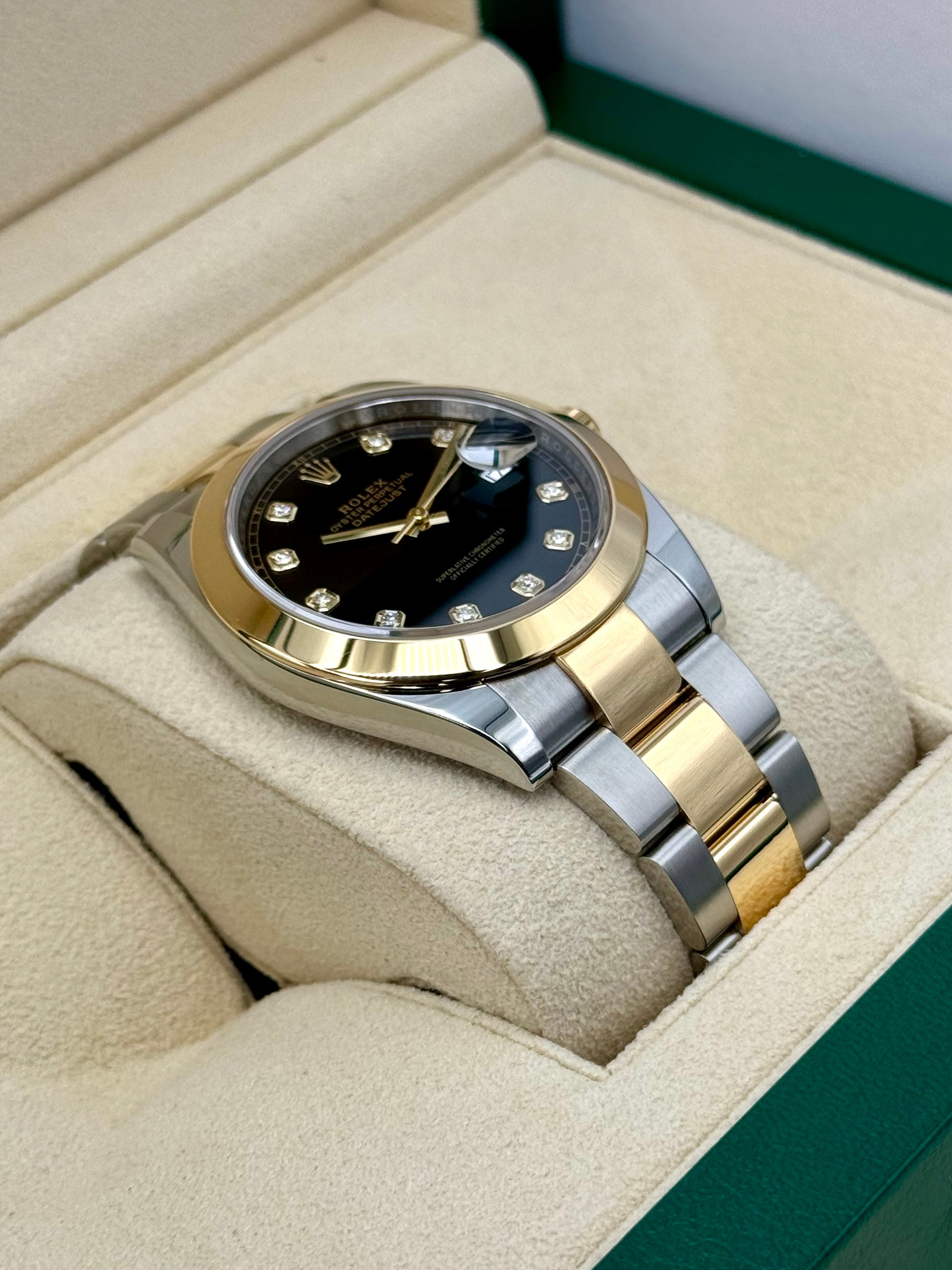2023 Rolex Datejust 41mm 126303 Two-Tone Oyster Black Diamond Dial - MyWatchLLC