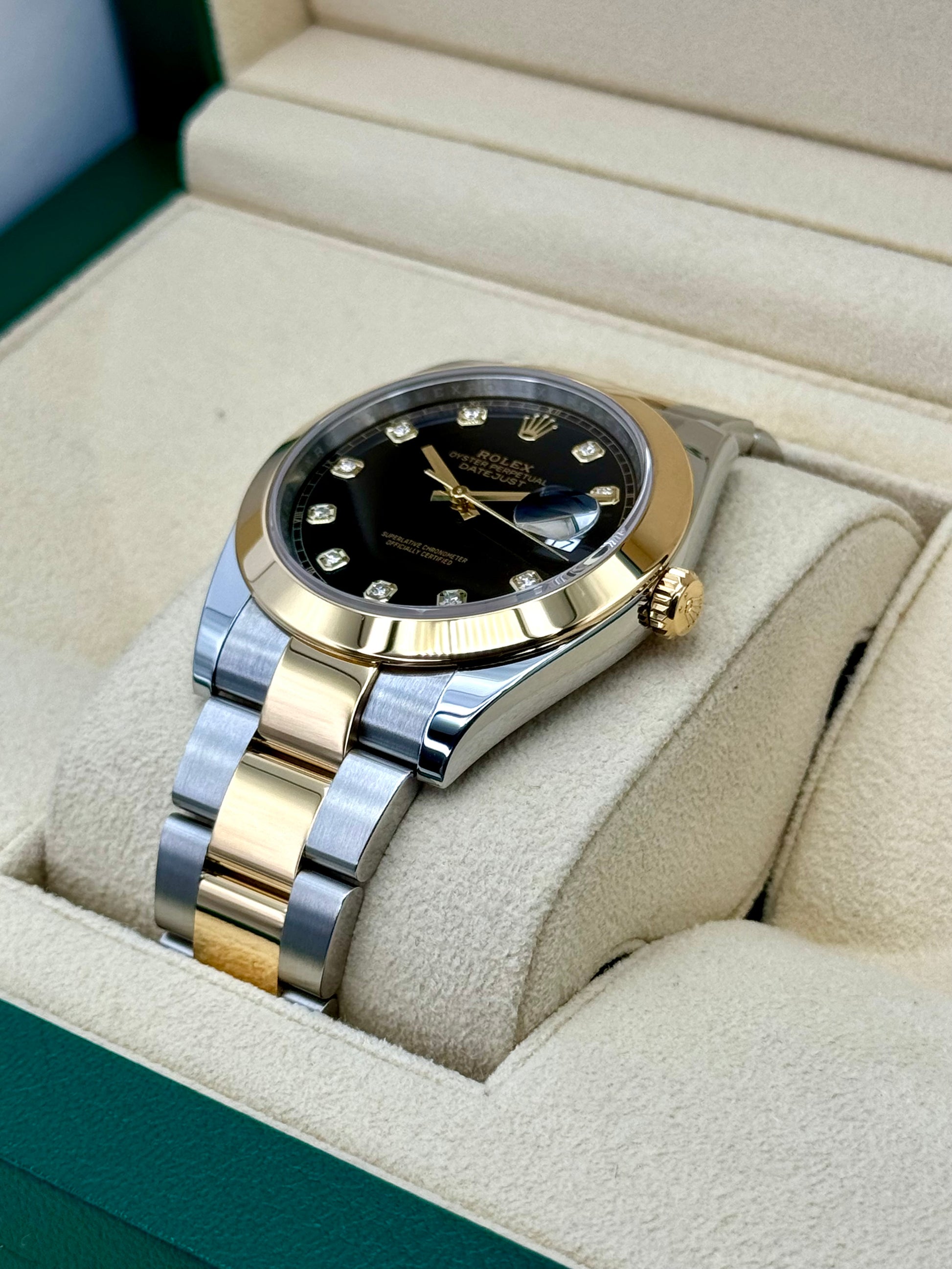 2023 Rolex Datejust 41mm 126303 Two-Tone Oyster Black Diamond Dial - MyWatchLLC