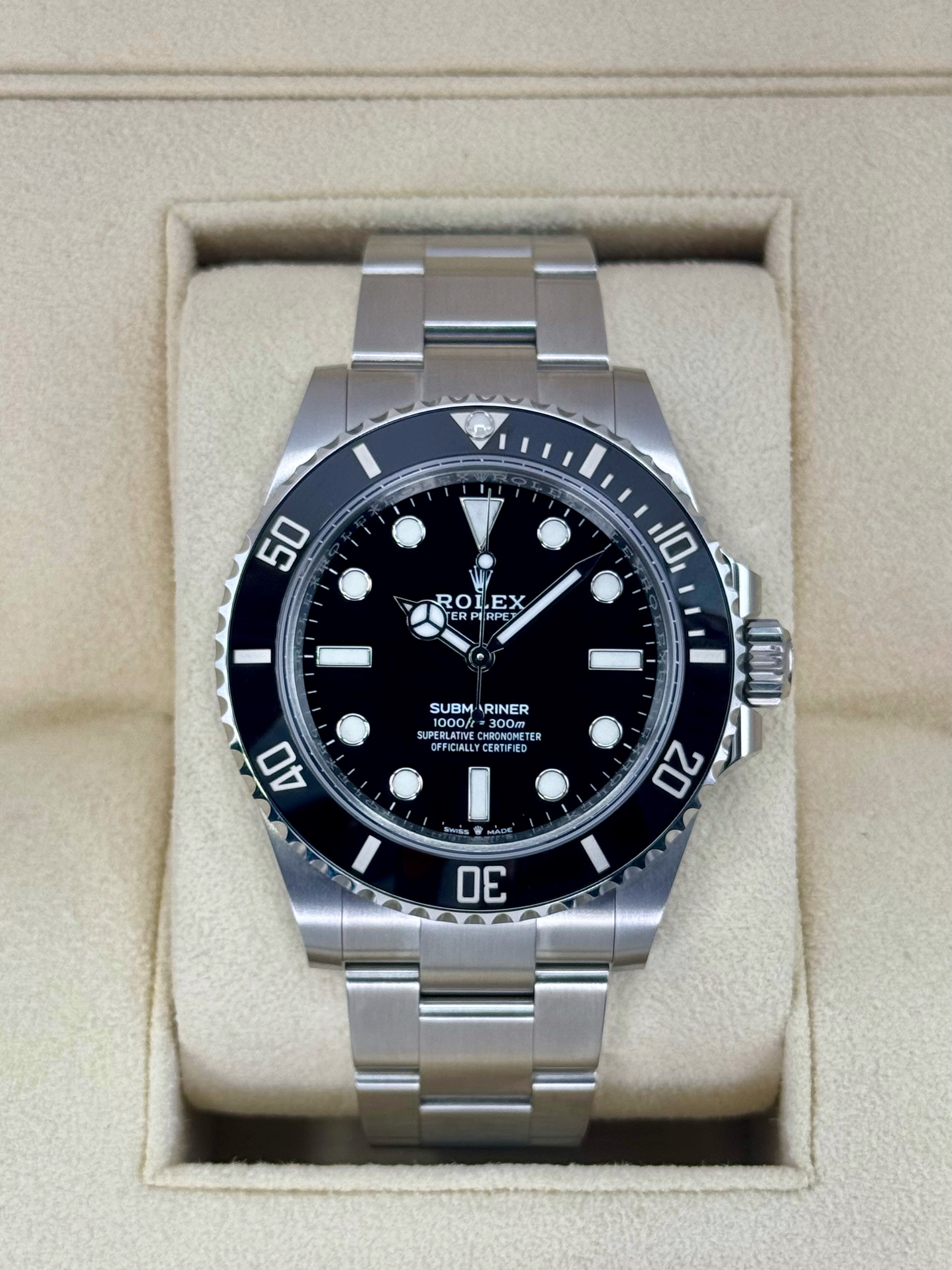 NEW 2024 Rolex Submariner 41mm 124060 Stainless Steel Black Dial