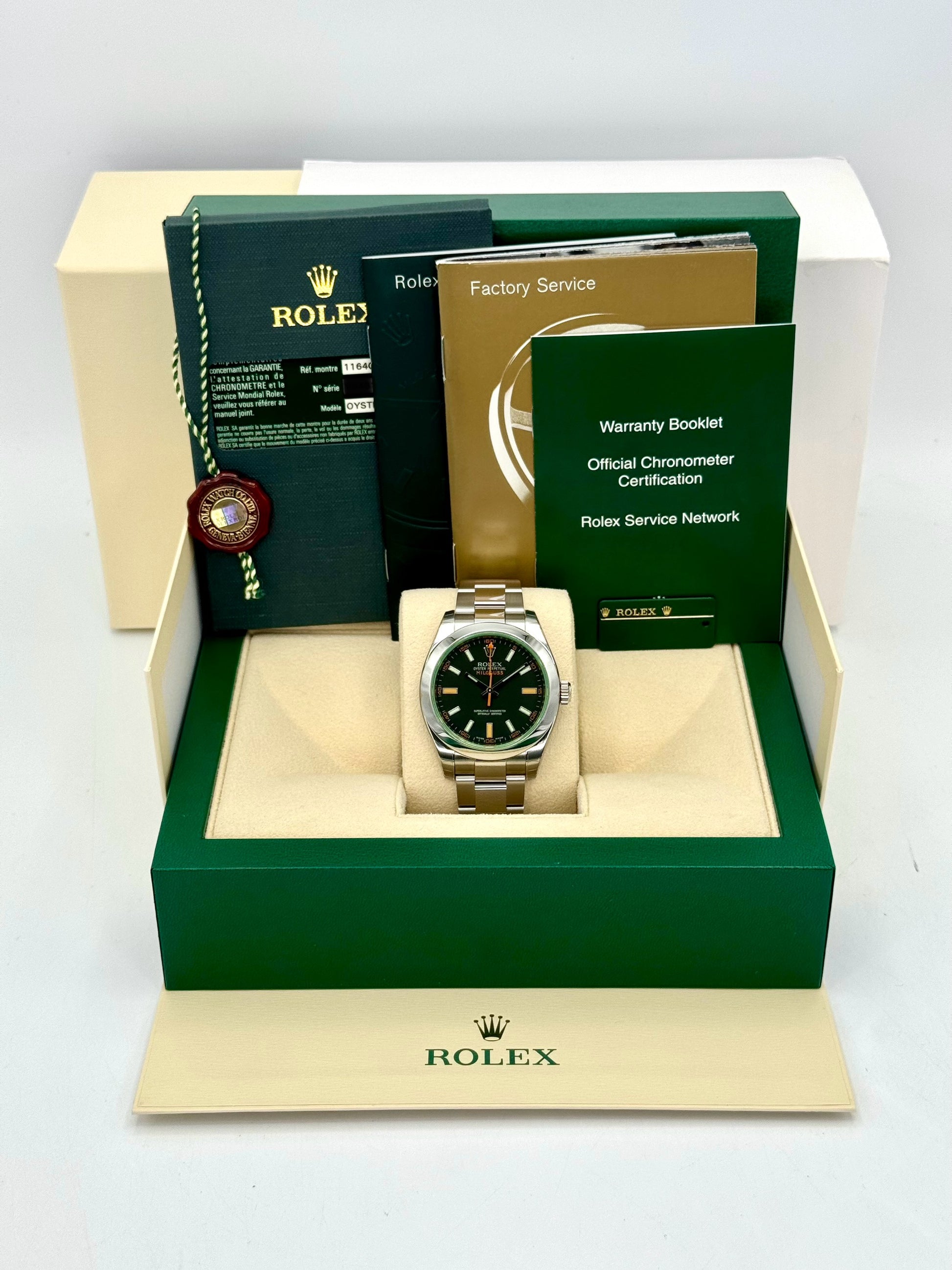 NEW 2009 Rolex Milgauss 40mm 116400GV Black Dial - MyWatchLLC