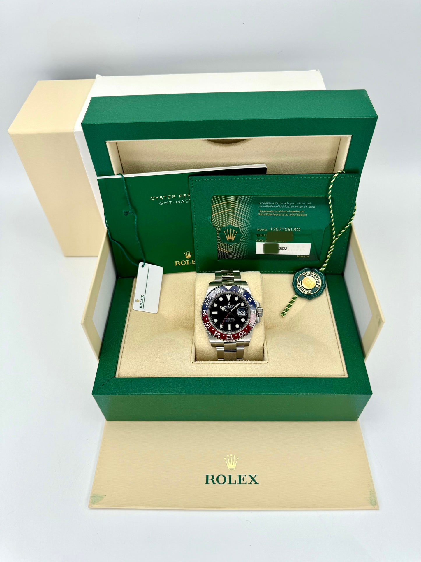 NEW 2022 GMT-Master II “Pepsi” 40mm 126710BLRO Oyster Black Dial - MyWatchLLC