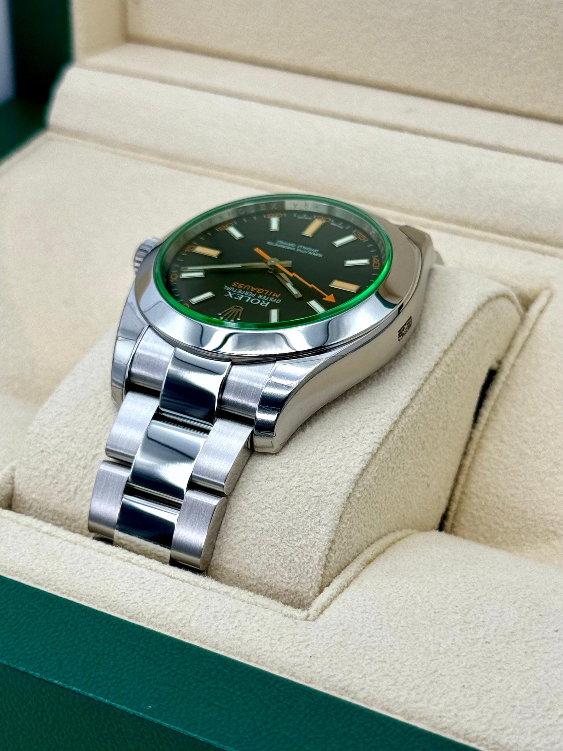 NEW 2009 Rolex Milgauss 40mm 116400GV Black Dial - MyWatchLLC