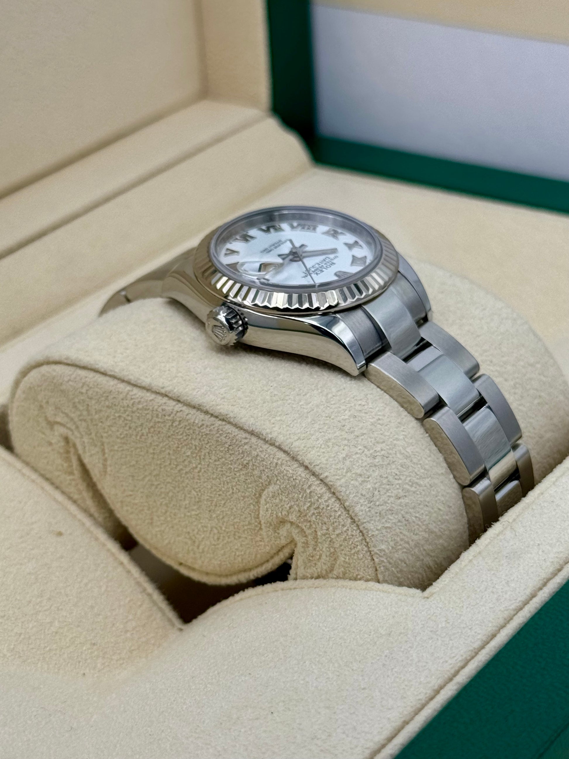 2021 Rolex Lady Datejust 28mm 279174 Stainless Steel Oyster White Dial - MyWatchLLC