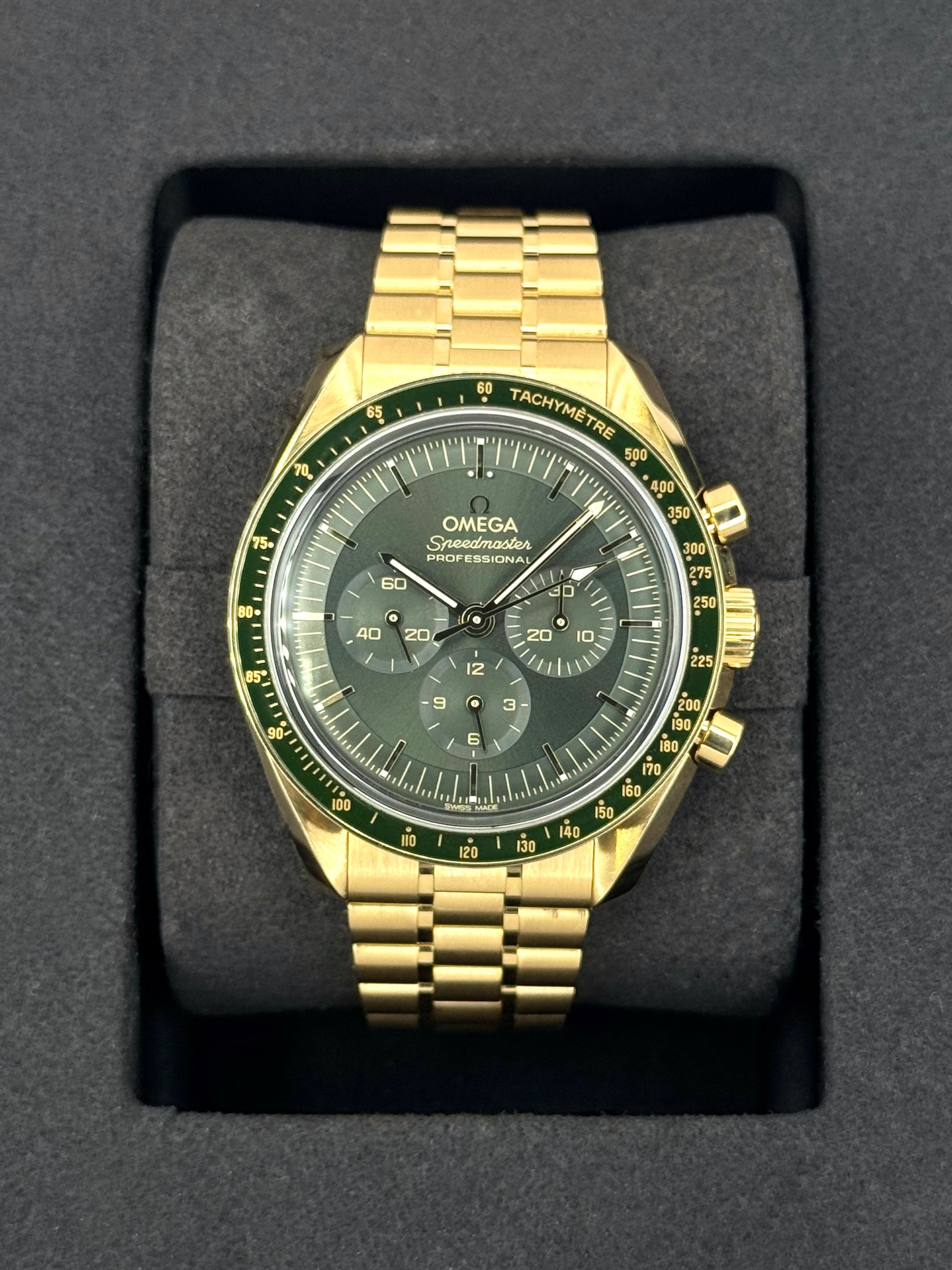 2023 Omega Speedmaster Moonwatch 42mm Moonshine Gold Green Dial - MyWatchLLC