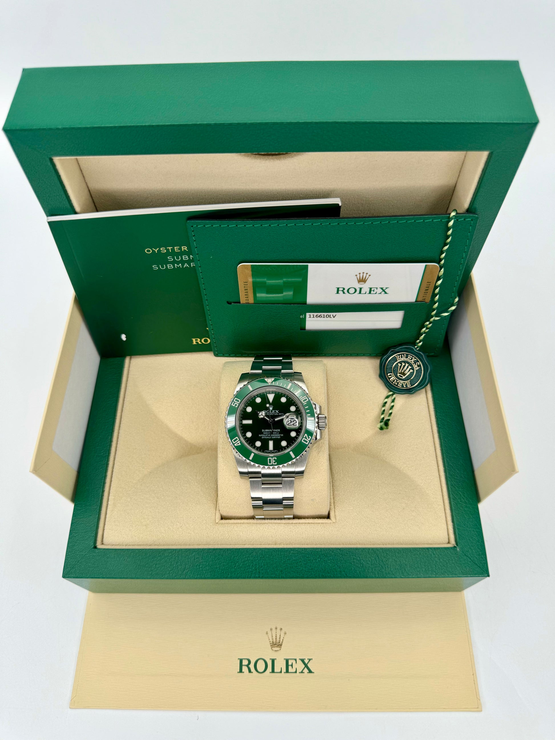 2015 Rolex Submariner Date "Hulk" 40mm 116610LV Green Dial - MyWatchLLC