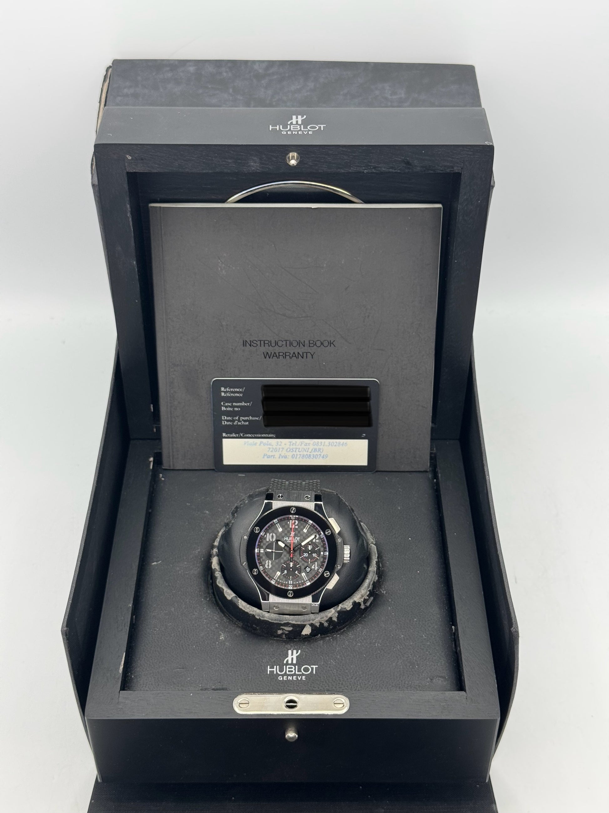 2010 Big Bang Chronograph Steele Ceramic 44mm Stainless Steel Black Dial - MyWatchLLC