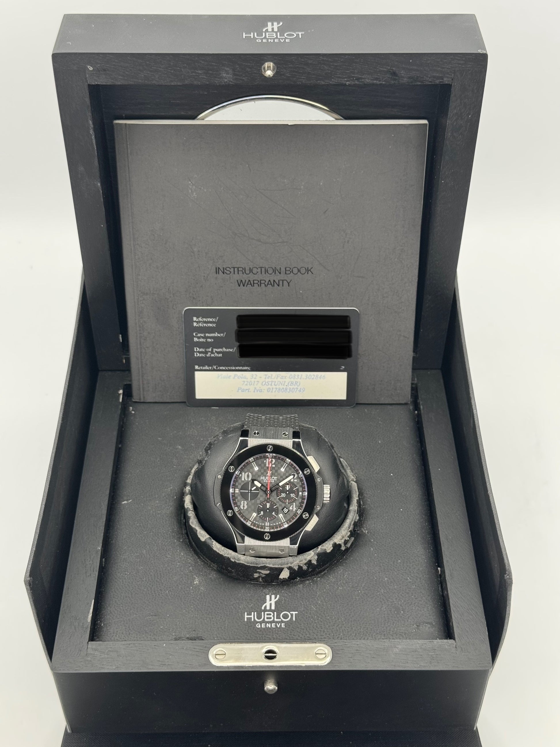 2010 Big Bang Chronograph Steele Ceramic 44mm Stainless Steel Black Dial - MyWatchLLC