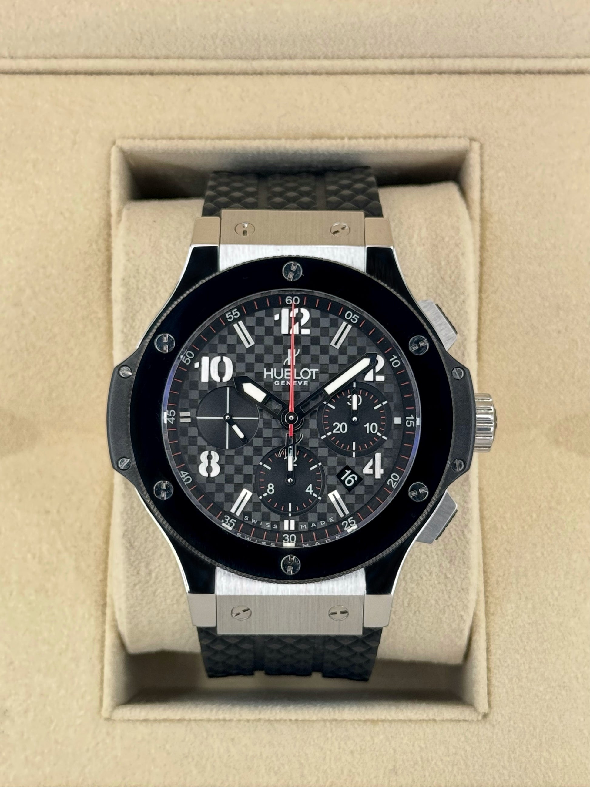 2010 Big Bang Chronograph Steele Ceramic 44mm Stainless Steel Black Dial - MyWatchLLC