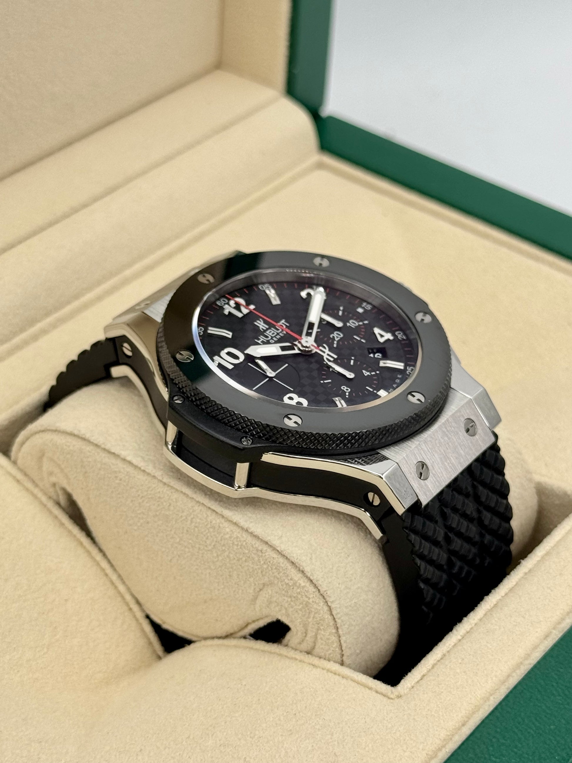 2010 Big Bang Chronograph Steele Ceramic 44mm Stainless Steel Black Dial - MyWatchLLC