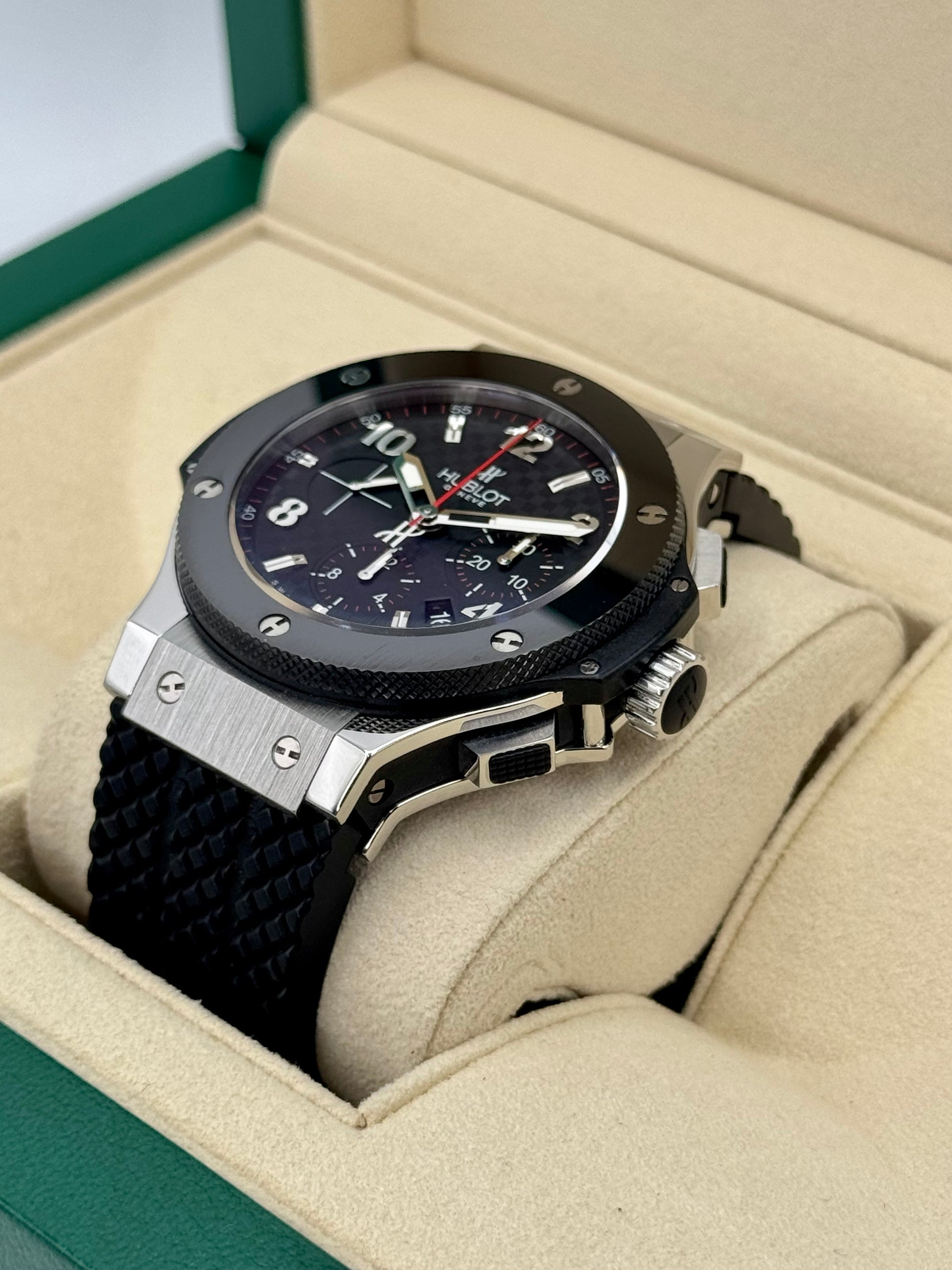 2010 Big Bang Chronograph Steele Ceramic 44mm Stainless Steel Black Dial - MyWatchLLC