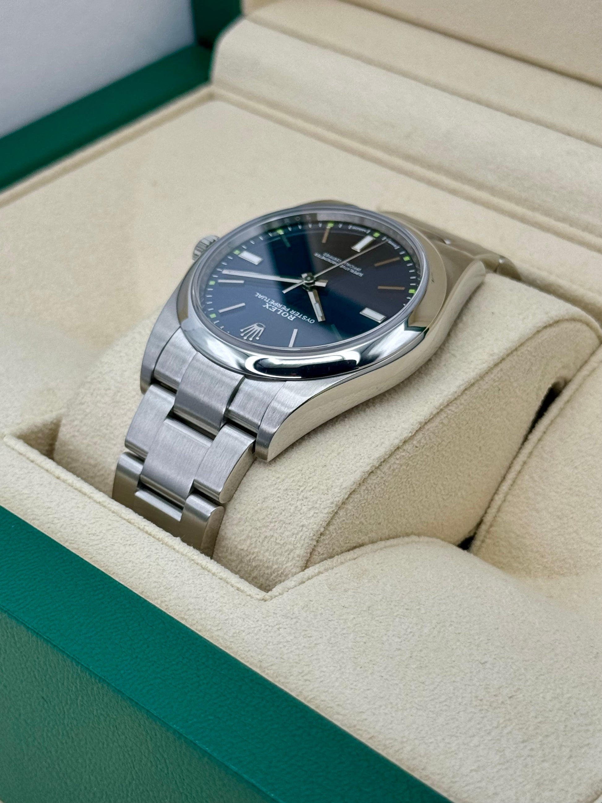 Rolex Oyster Perpetual 39mm 114300 Blue Dial - MyWatchLLC