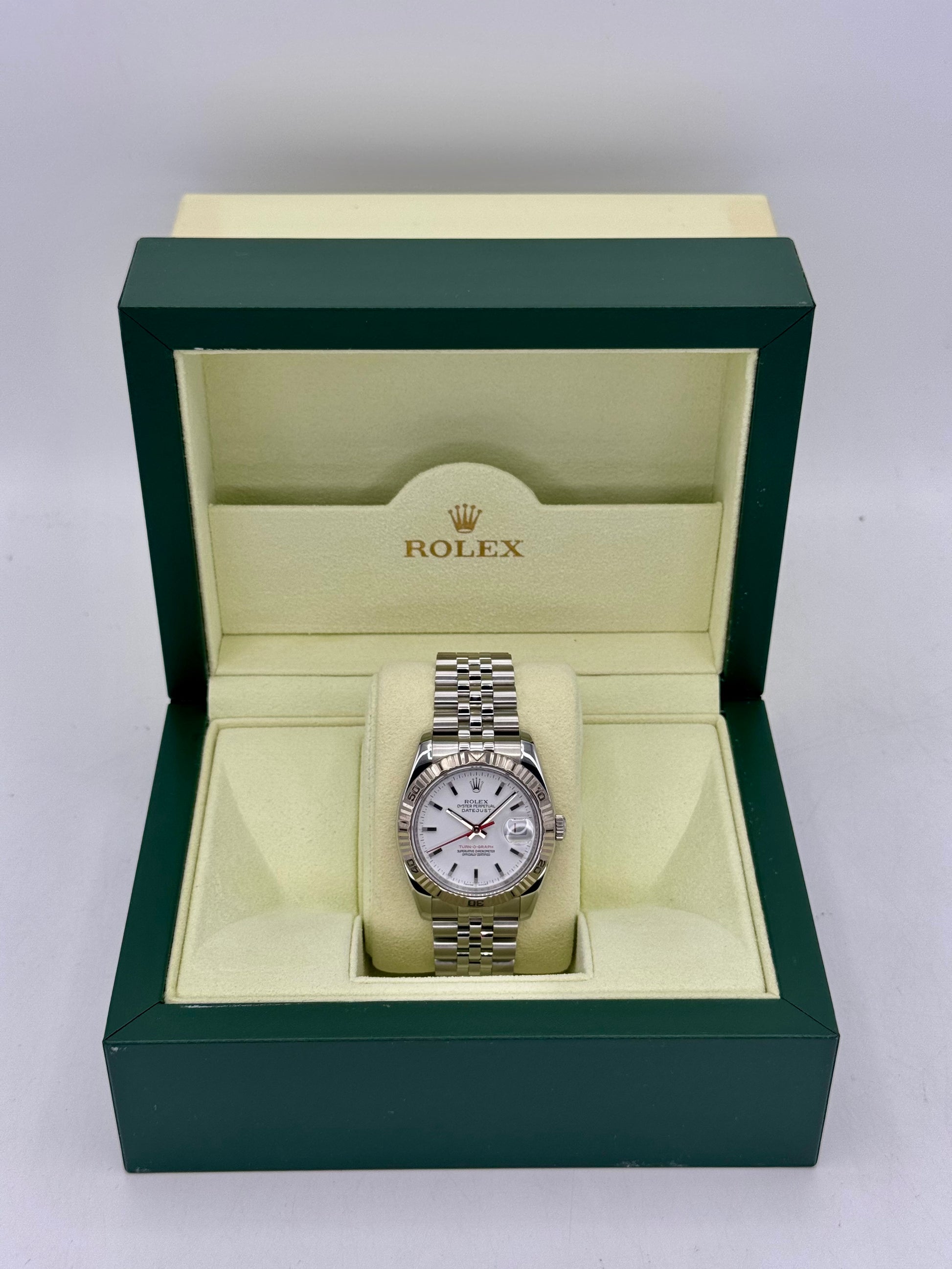 2006 Roles Datejust Turn-O-Graph 36mm 116264 Jubilee White Dial - MyWatchLLC