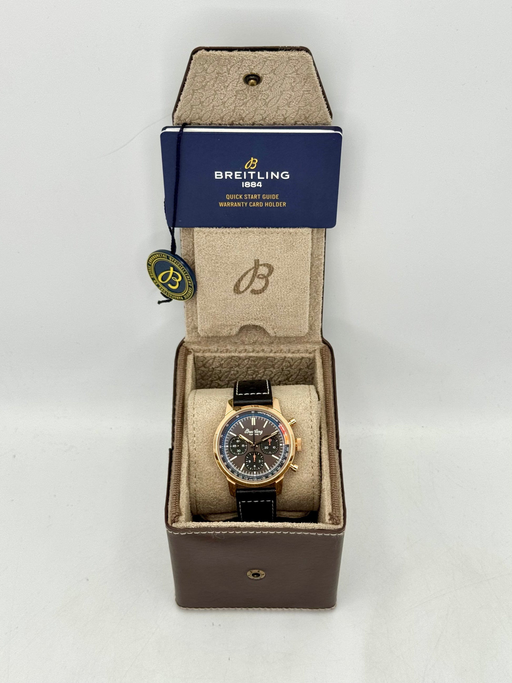 Breitling Top Time B01 41mm RB0176 Rose Gold Brown Dial - MyWatchLLC